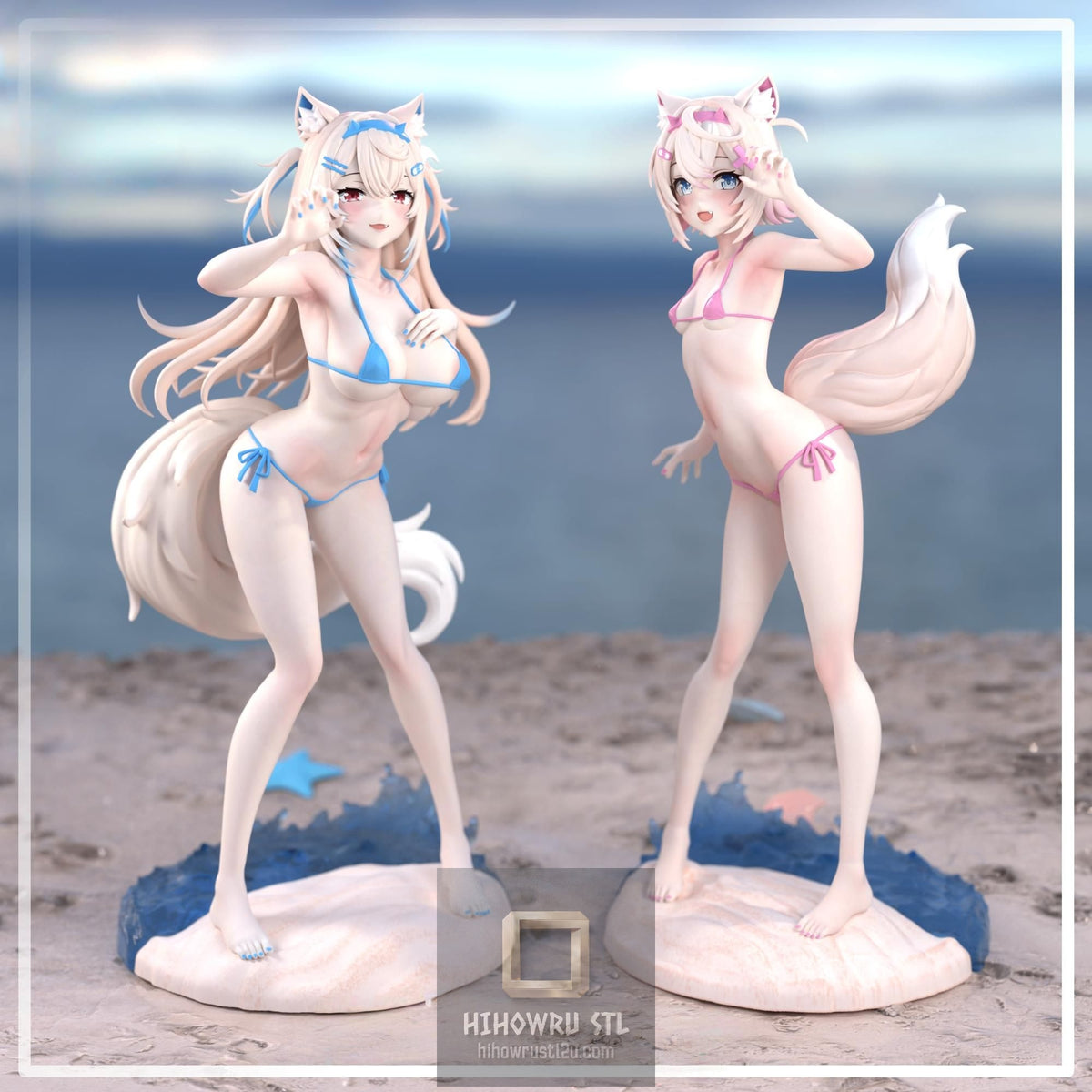 5571 Fuwawa AND Mococo - Hololive - STL 3D Print Files