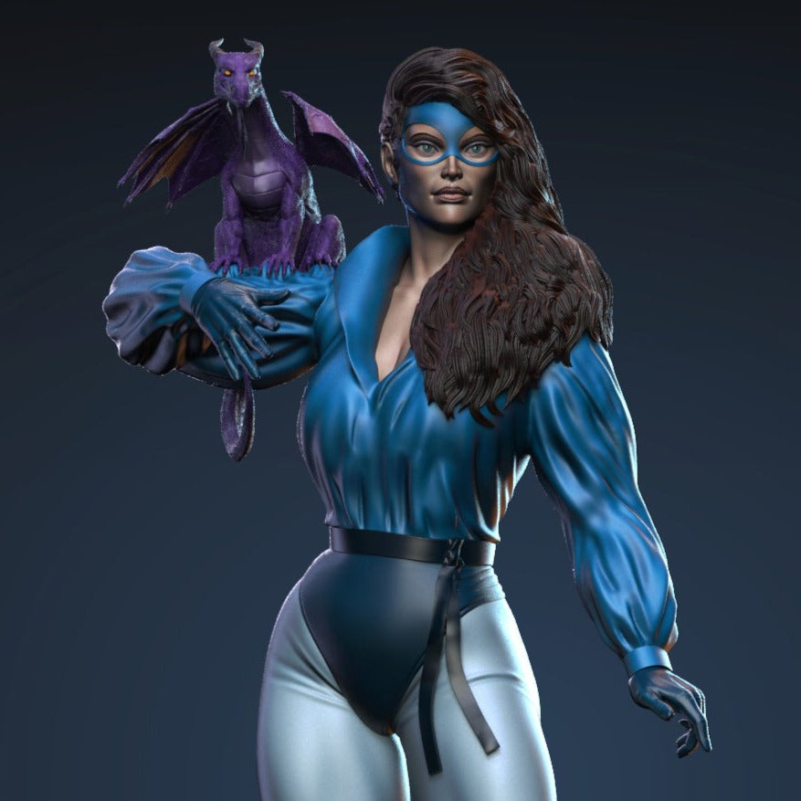 1651 Shadowcat and Lockheed - Marvel Comics - STL 3D Print Files