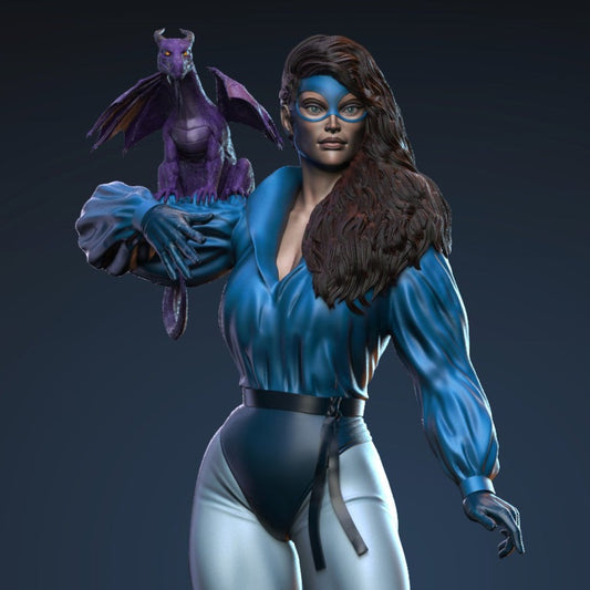 1651 Shadowcat and Lockheed - Marvel Comics - STL 3D Print Files