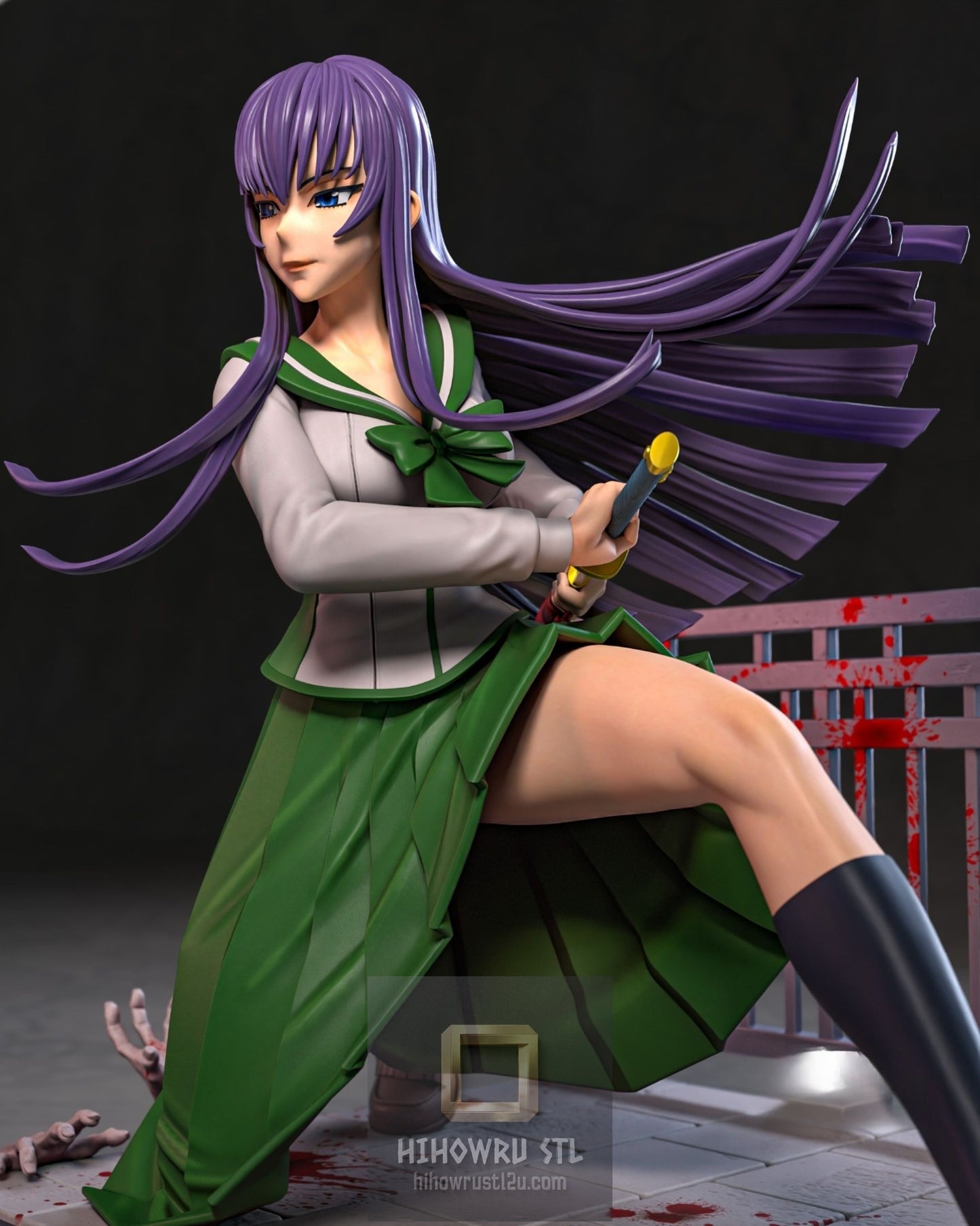 5186 Saeko Busujima NSFW - Highschool of the Dead - STL 3D Print Files