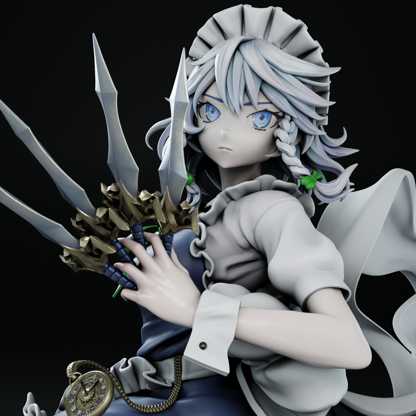 3196 Sakuya Izayoi NSFW - Touhou - STL 3D Print Files