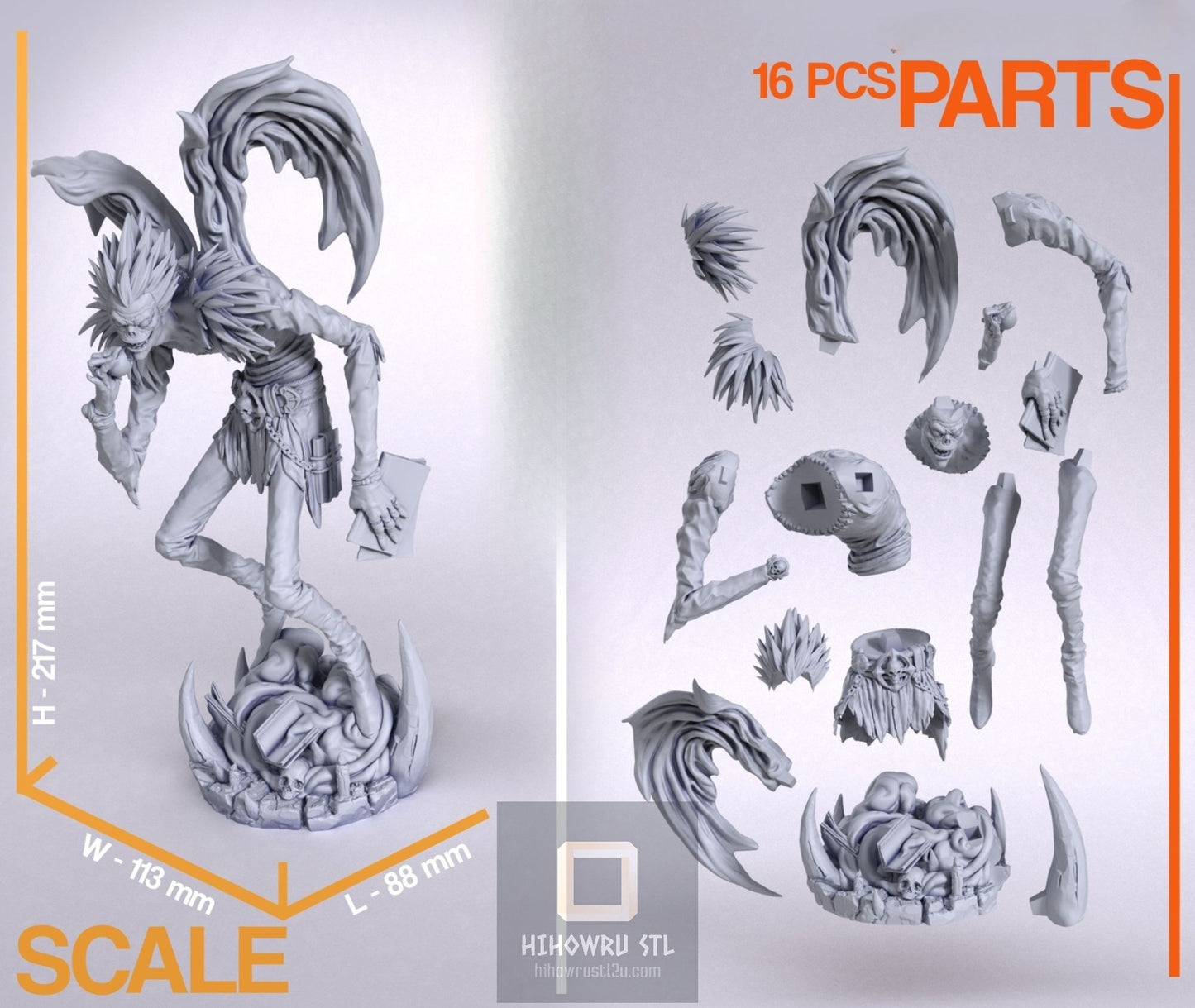 4350 Ryuk - Death Note - STL 3D Print Files