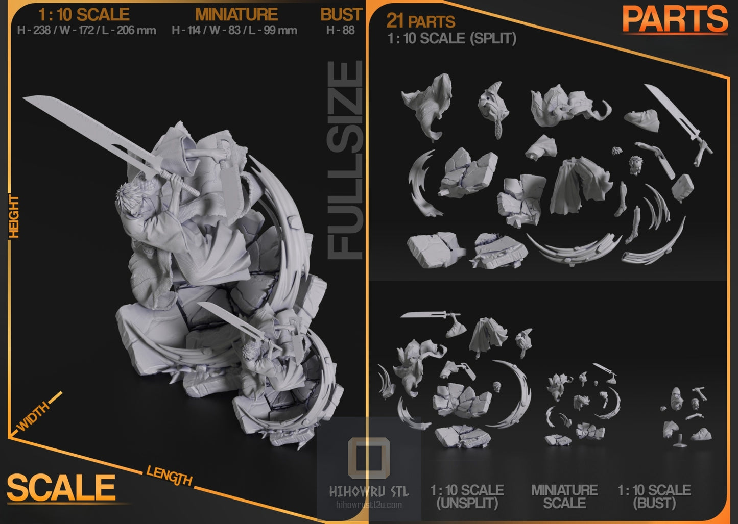 4889 Ichigo Kurosaki - Bleach - STL 3D Print Files