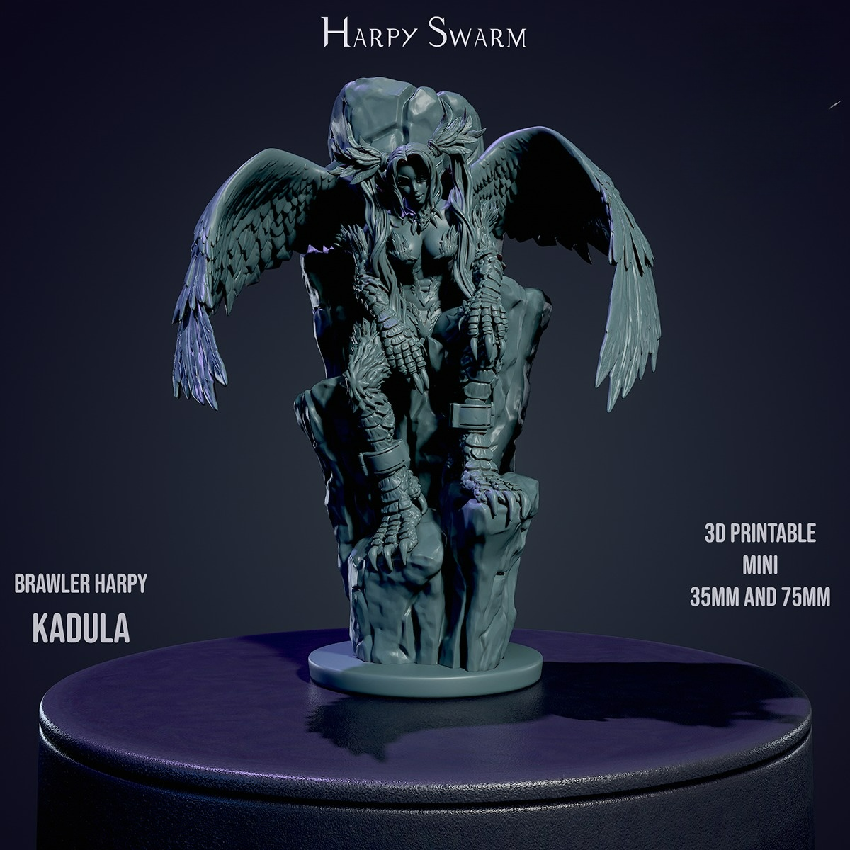 2877 Brawler Harpy NSFW - STL 3D Print Files