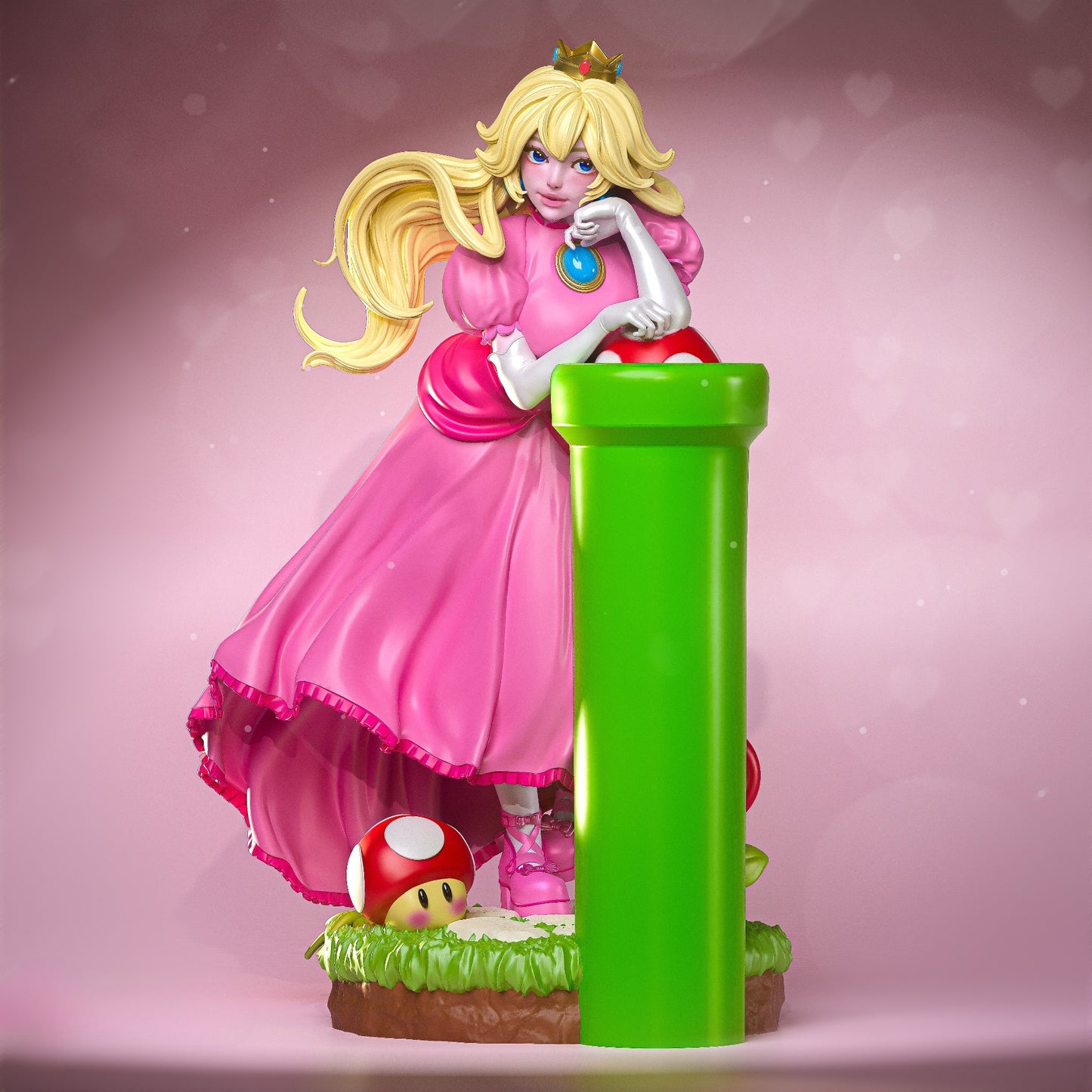 3388 Princes Peach - Super Mario Bros - STL 3D Print Files