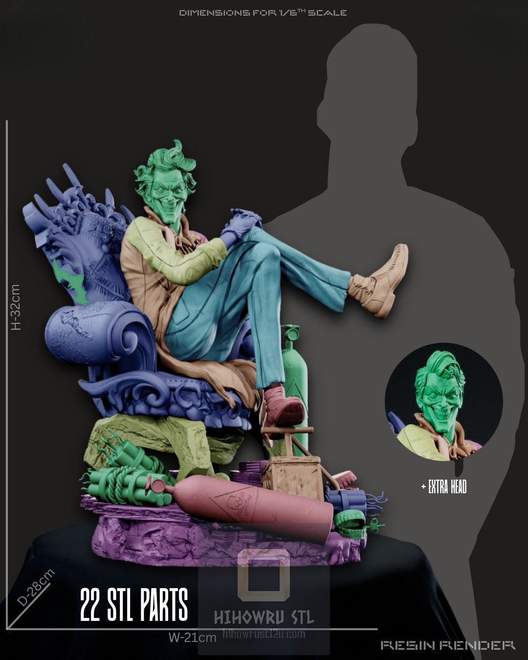 4786 Joker - DC Comics - STL 3D Print Files