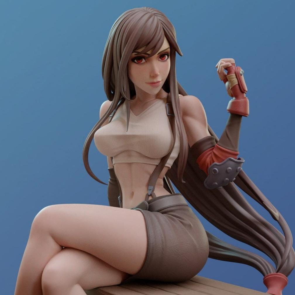 3136 Tifa Lockhart NSFW - Final Fantasy - STL 3D Print Files