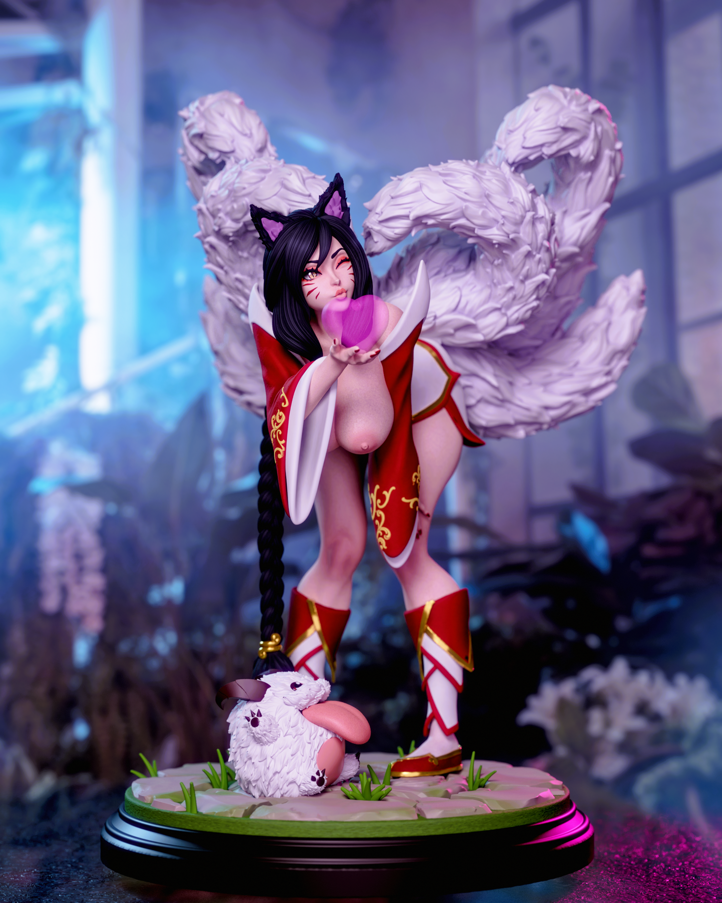 5051 Arcana Ahri NSFW - League of Legends - STL 3D Print Files