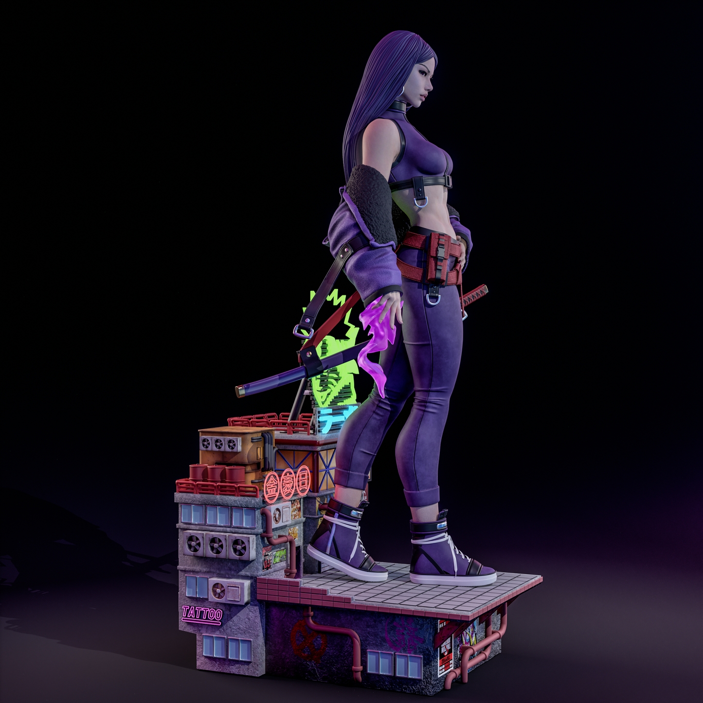 3515 Psylocke - X-men - STL 3D Print Files