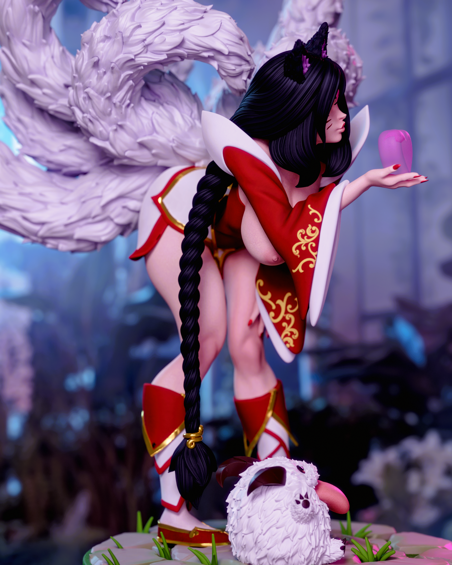 5051 Arcana Ahri NSFW - League of Legends - STL 3D Print Files
