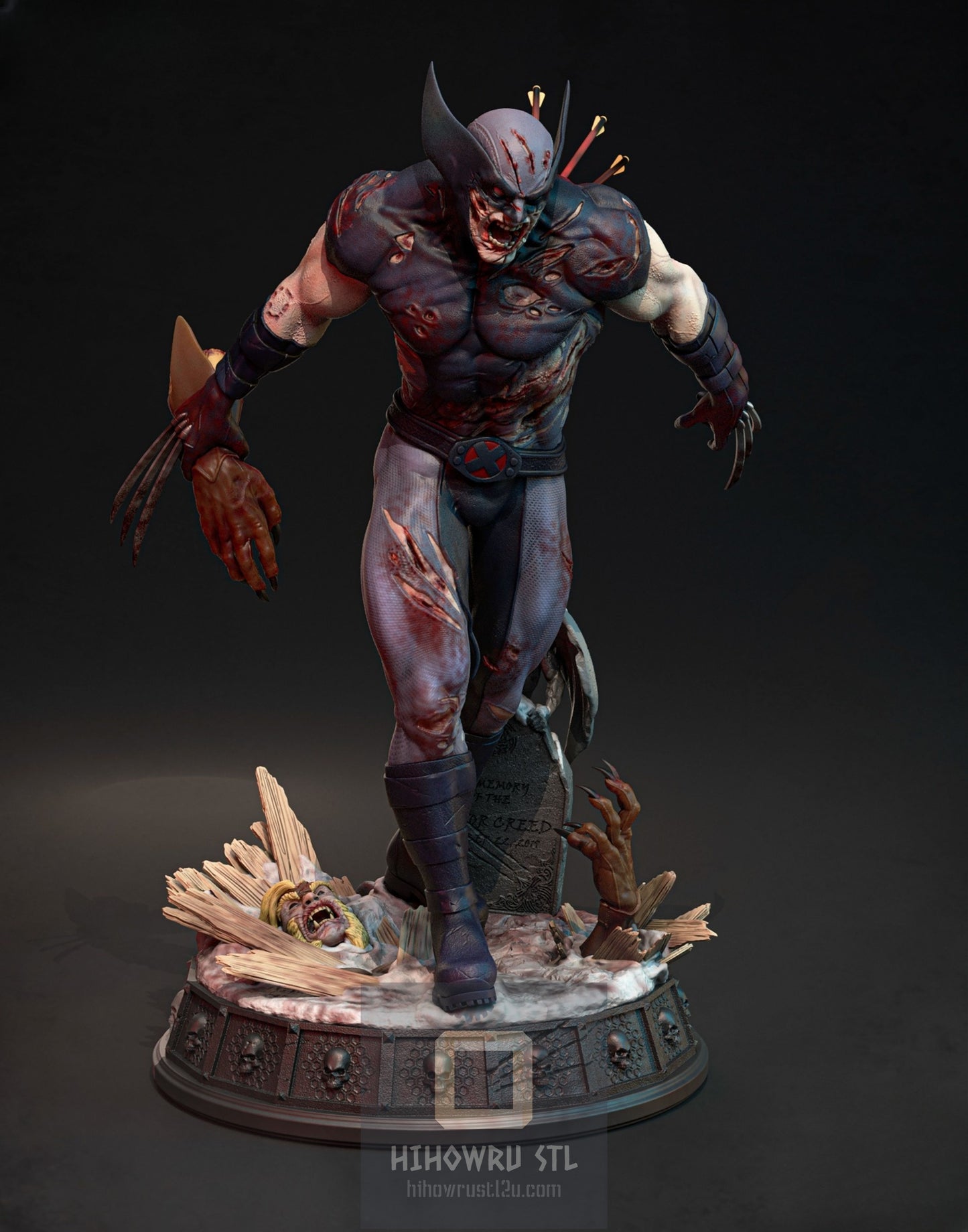 4412 ZOMBIE WOLVERINE - X-MEN - STL 3D Print Files