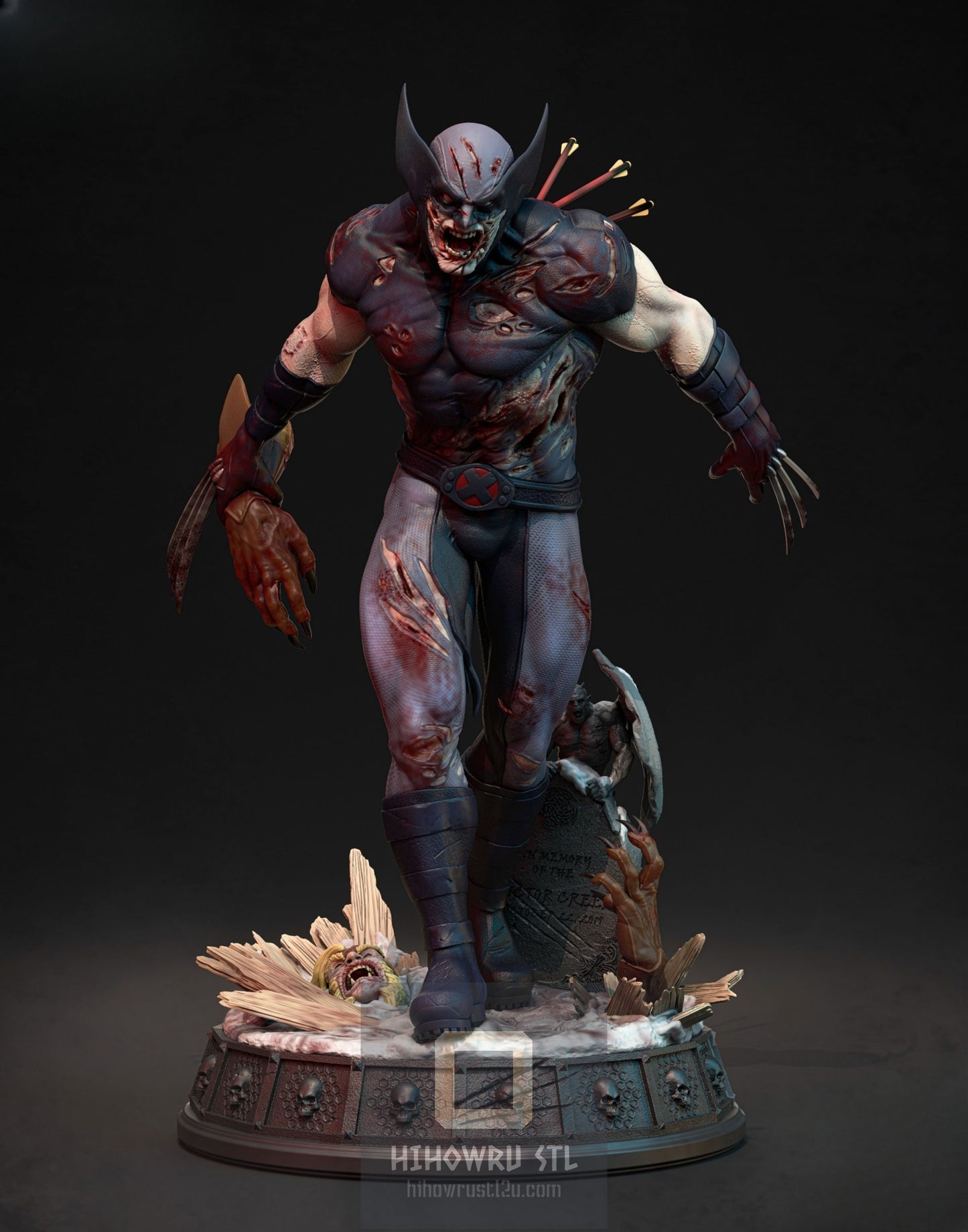 4412 ZOMBIE WOLVERINE - X-MEN - STL 3D Print Files