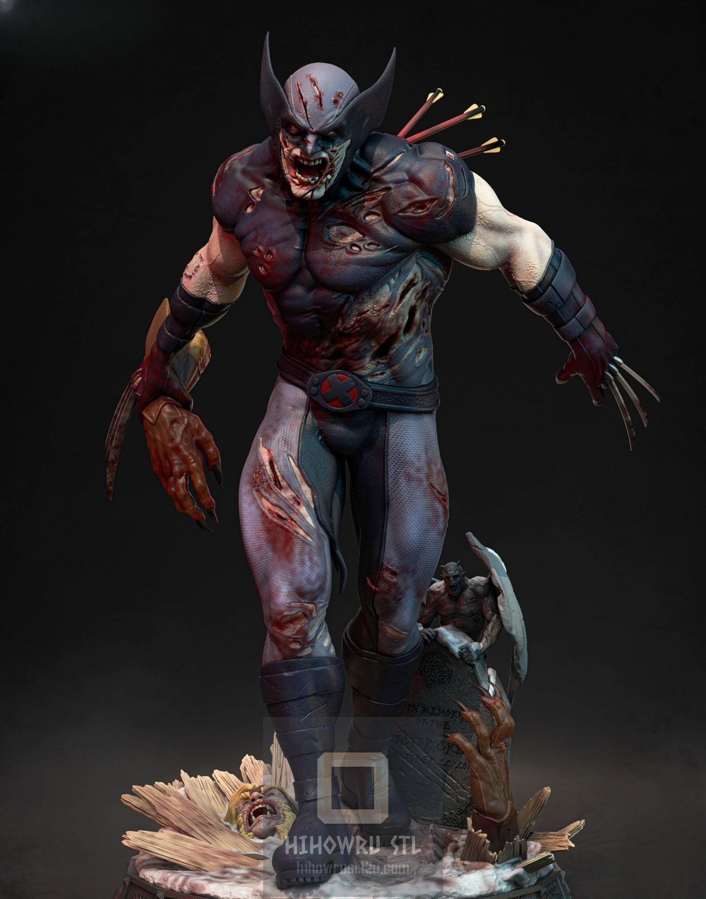 4412 ZOMBIE WOLVERINE - X-MEN - STL 3D Print Files