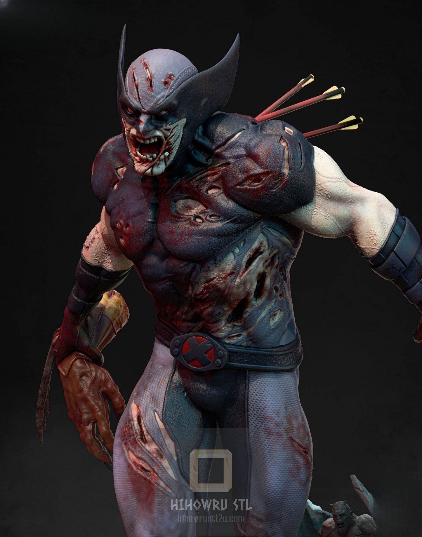 4412 ZOMBIE WOLVERINE - X-MEN - STL 3D Print Files