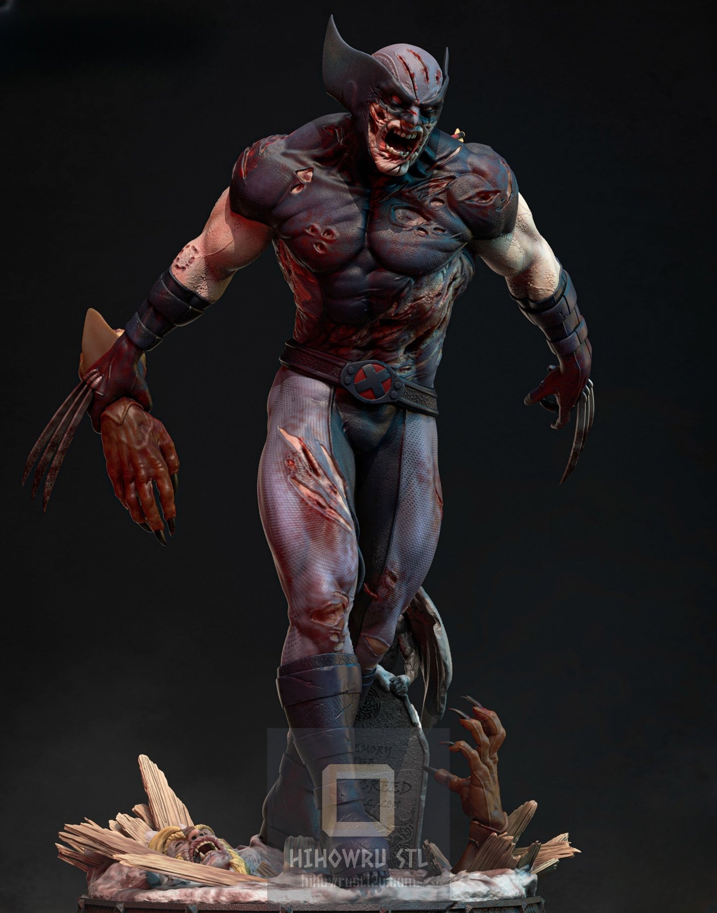 4412 ZOMBIE WOLVERINE - X-MEN - STL 3D Print Files