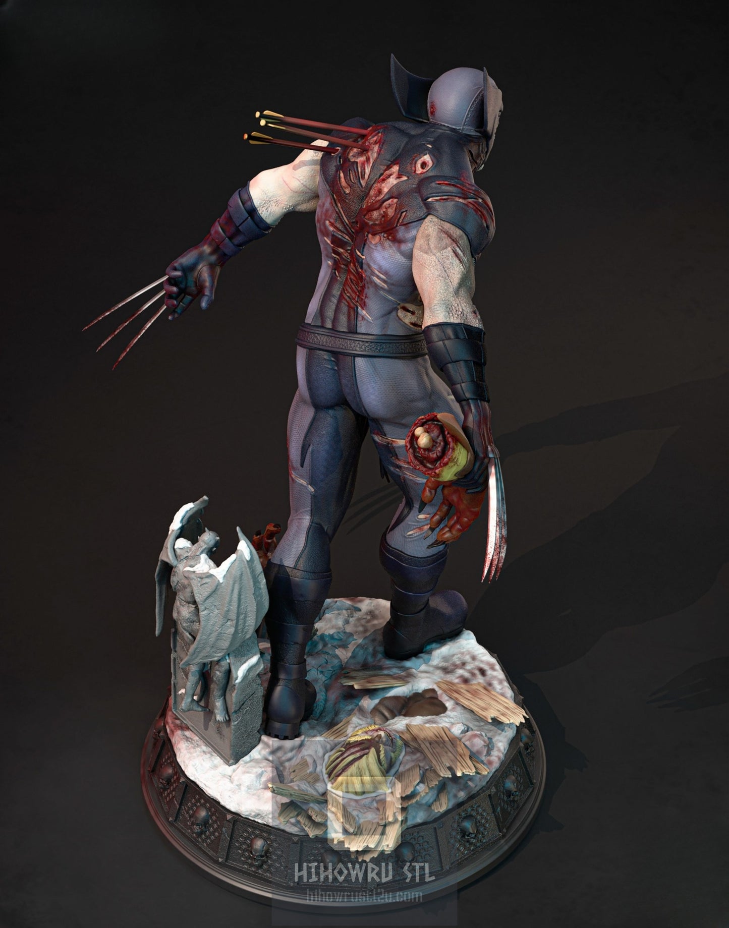 4412 ZOMBIE WOLVERINE - X-MEN - STL 3D Print Files