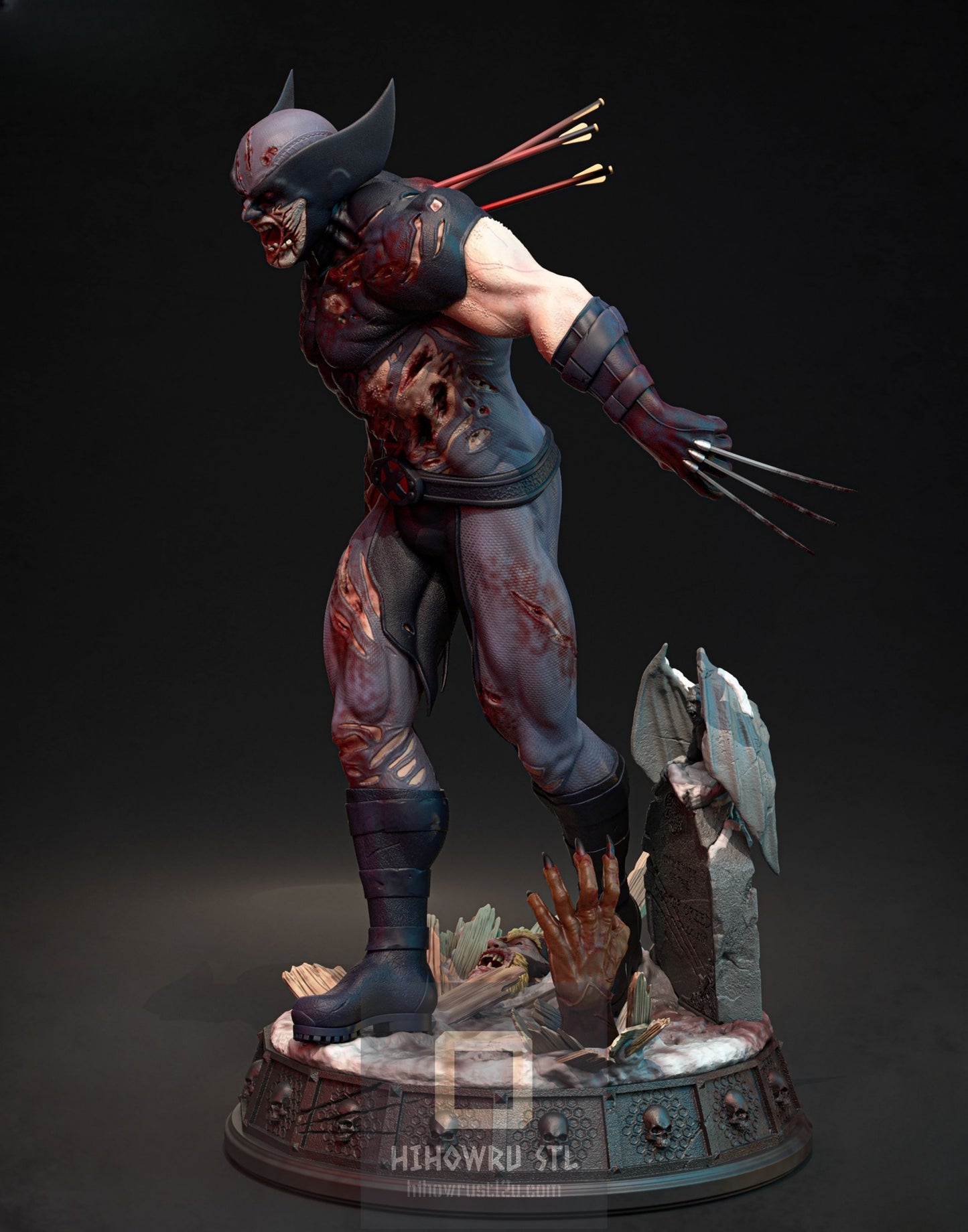 4412 ZOMBIE WOLVERINE - X-MEN - STL 3D Print Files