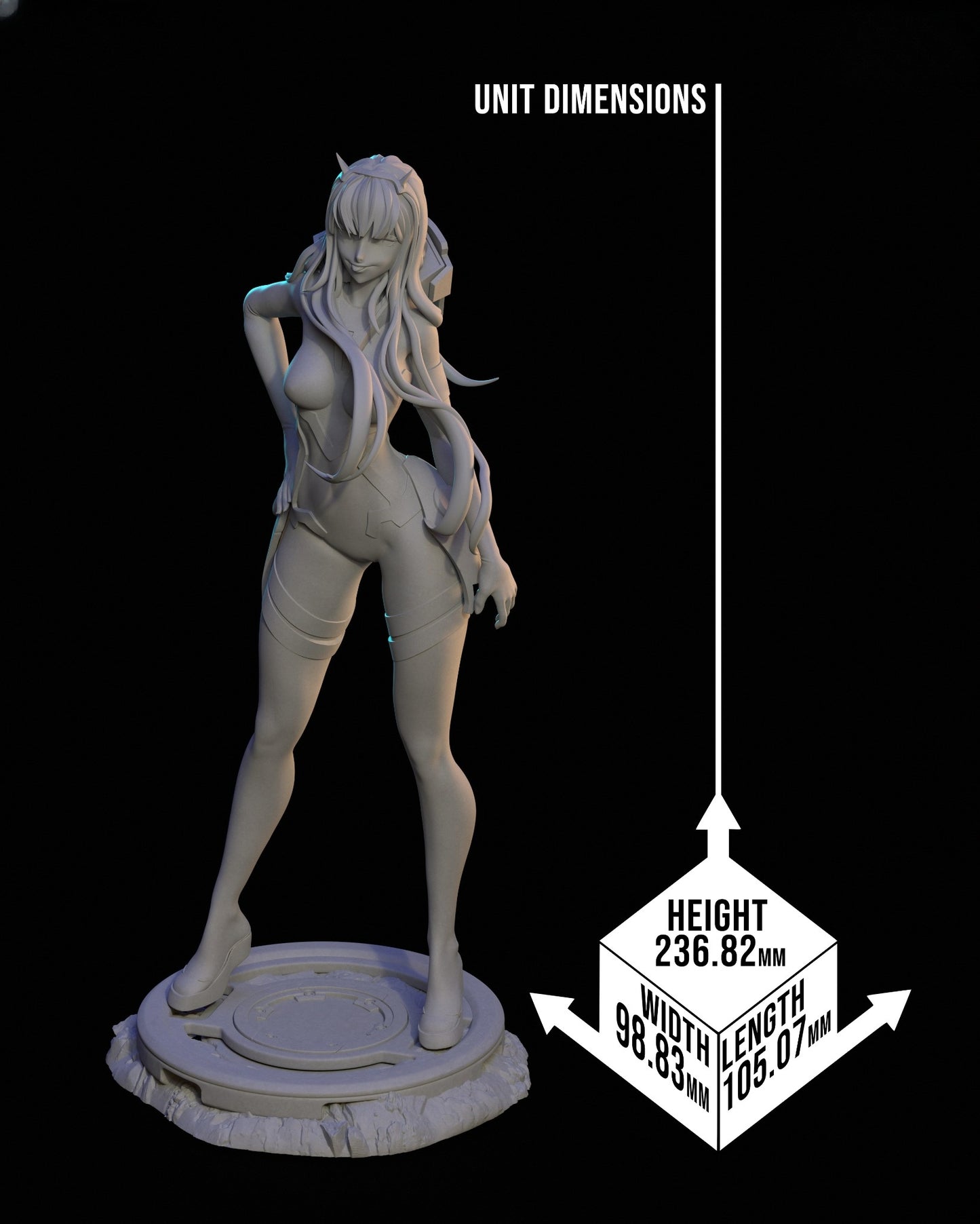 3284 Zero Two - DARLING in the FRANXX - STL 3D Print Files