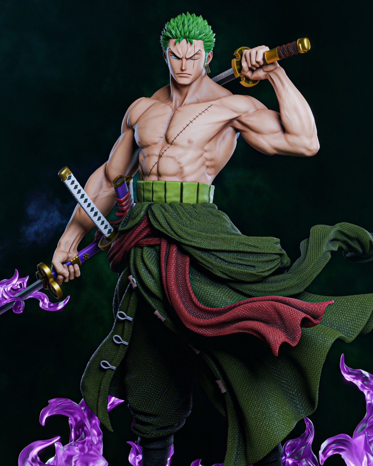4202 Roronoa Zoro - One Piece - STL 3D Print Files