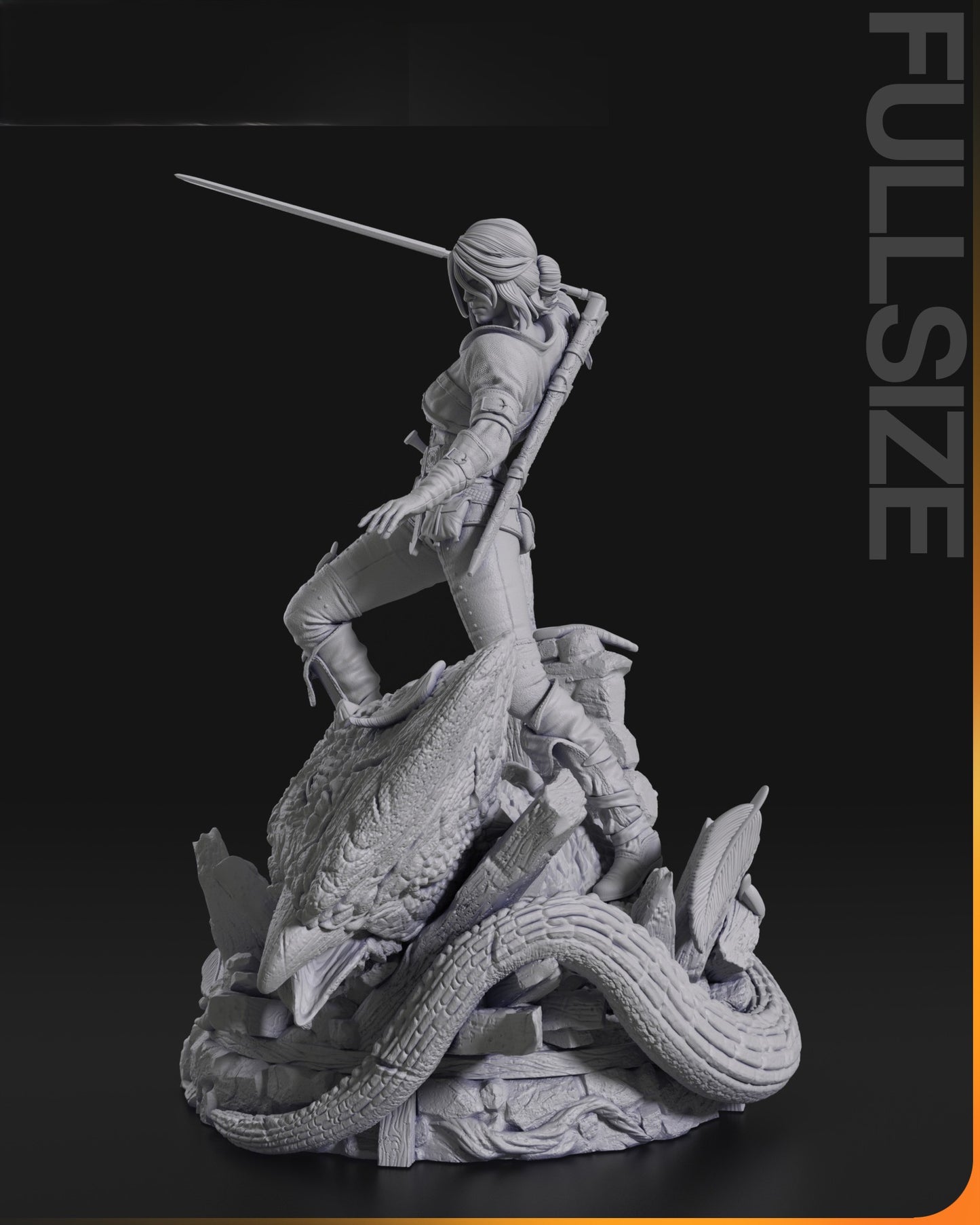 2297 Ciri - The Witcher 3 - STL 3D Print Files