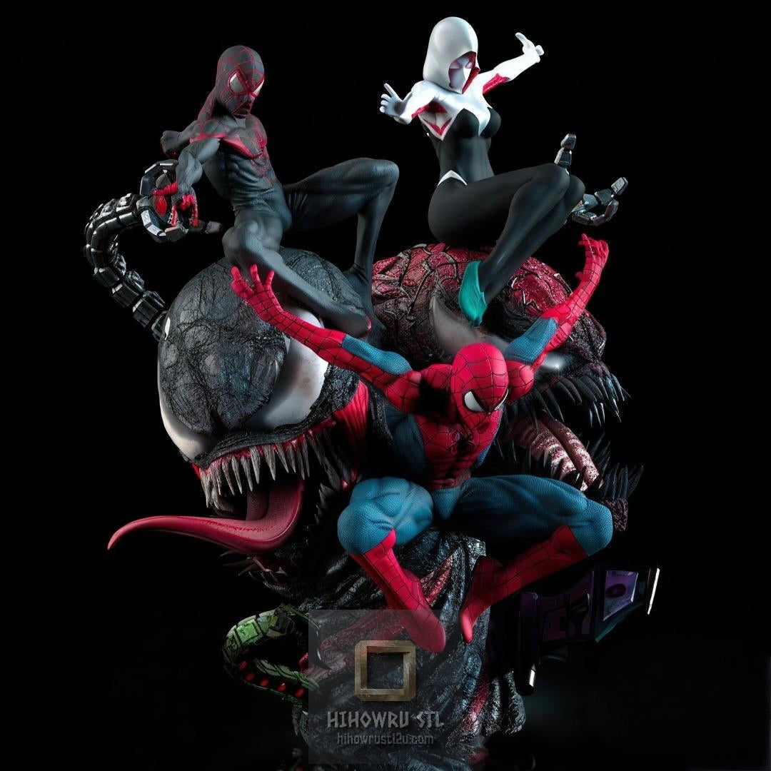 5492 Spider-Man DIORAMA - Spider-Verse - STL 3D Print Files