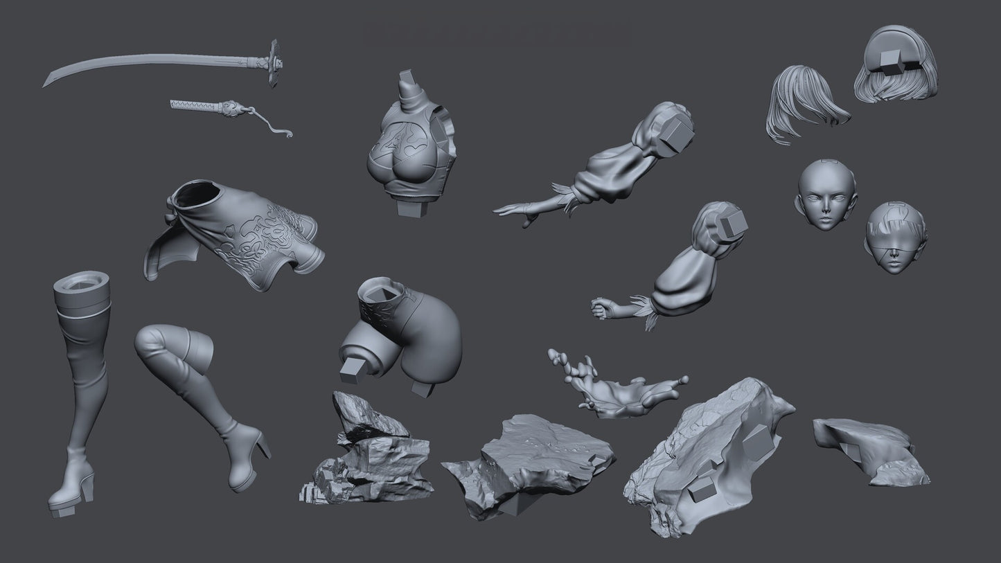 1667 2B - Nier Automata - STL 3D Print Files