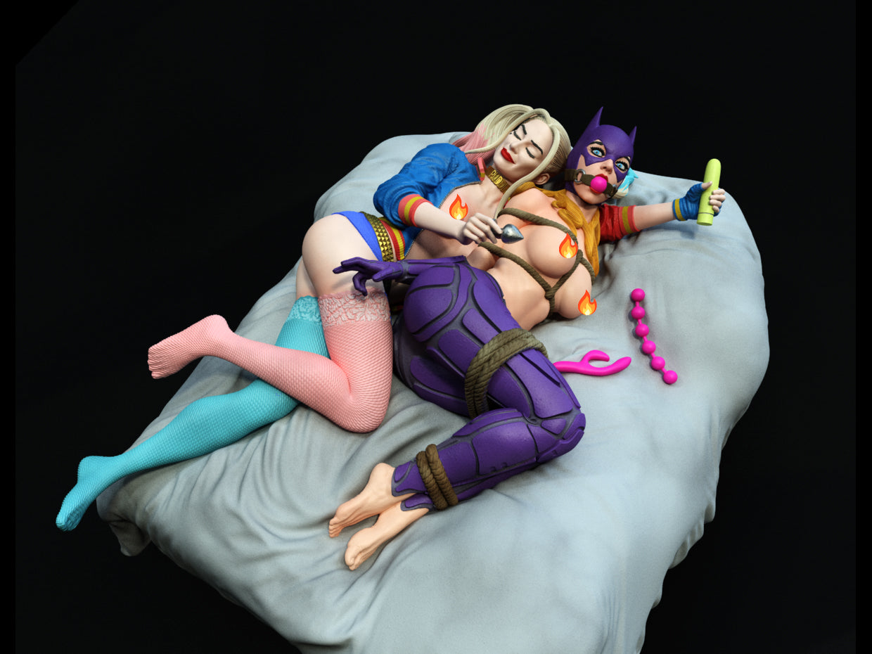 1999 Harley Quinn and Batgirl NSFW - DC Comics - STL 3D Print Files