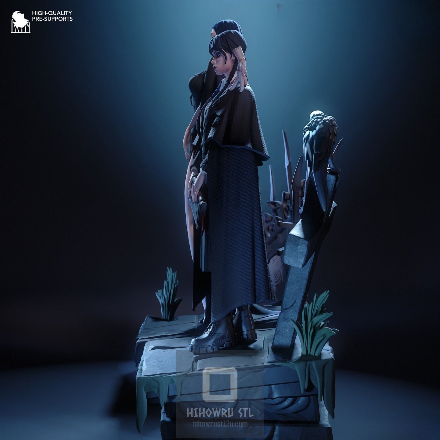 4570 Wednesday AND Morticia Addams - Addams Family - STL 3D Print Files