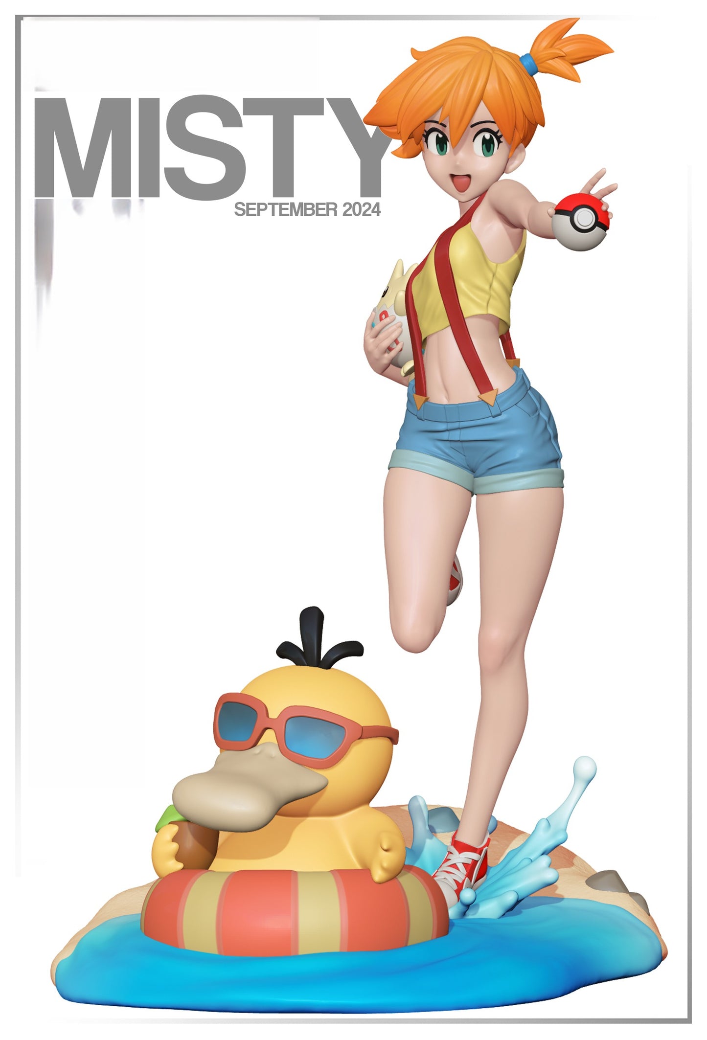 2773 Misty And Psyduck - Pokemon - STL 3D Print Files