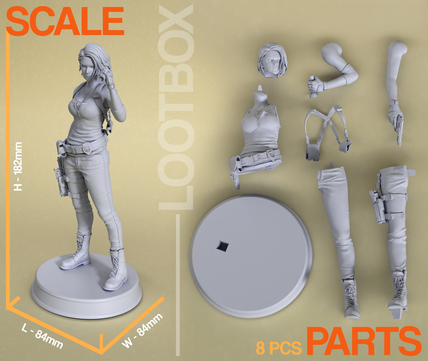 1713 Jill Valentine - Resident Evil - STL 3D Print Files