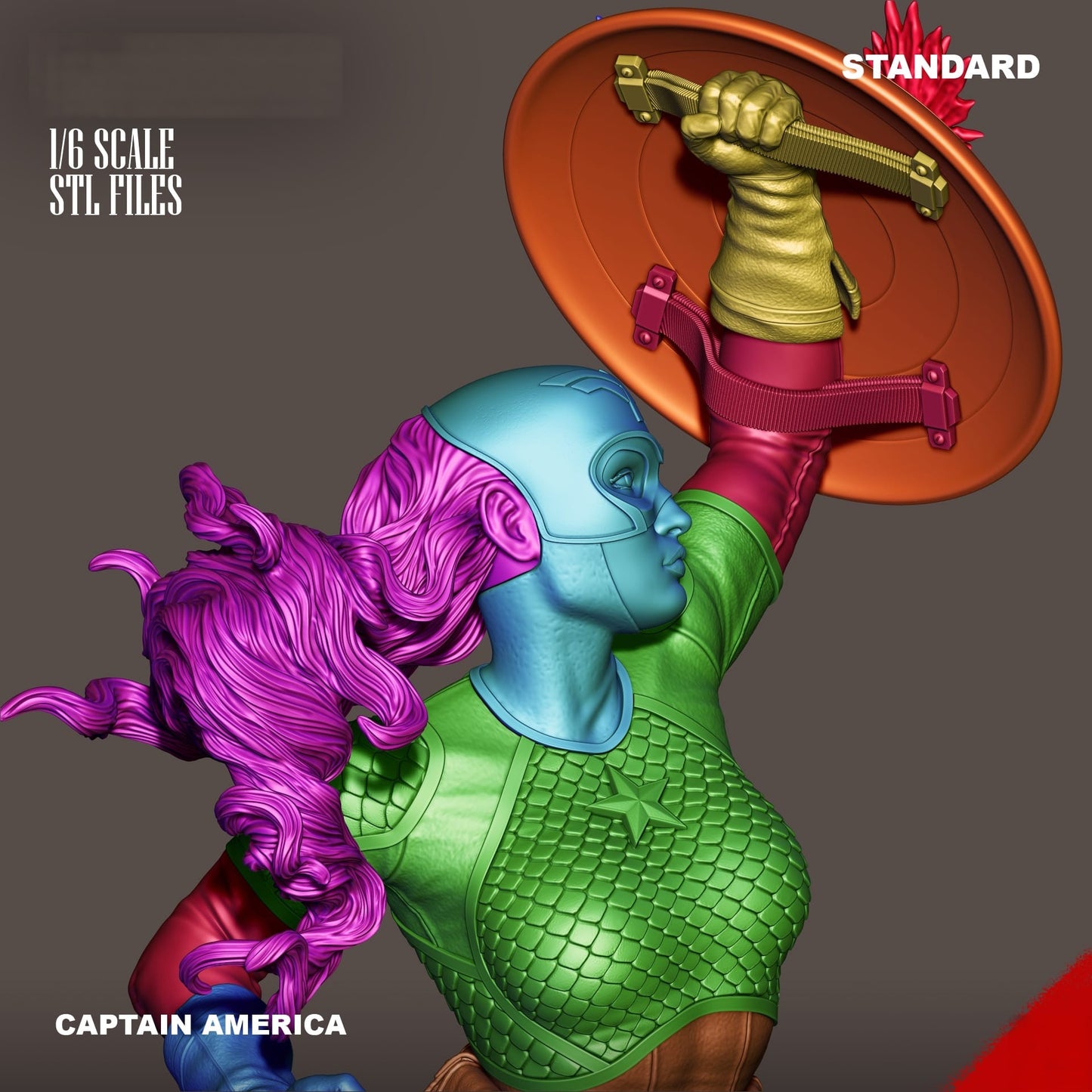 1865 Captain America - American Dream - STL 3D Print Files