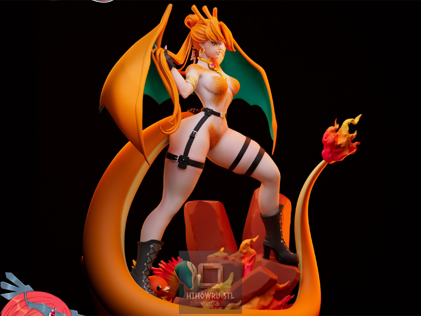 5472 Charizard Girl NSFW - POKEMON - STL 3D Print Files