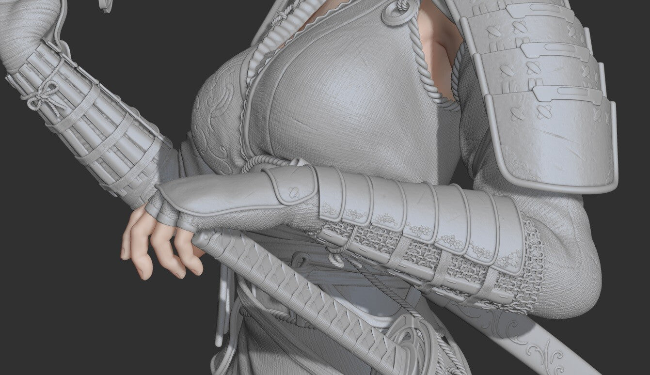 1771 Samurai Girl - STL 3D Print Files