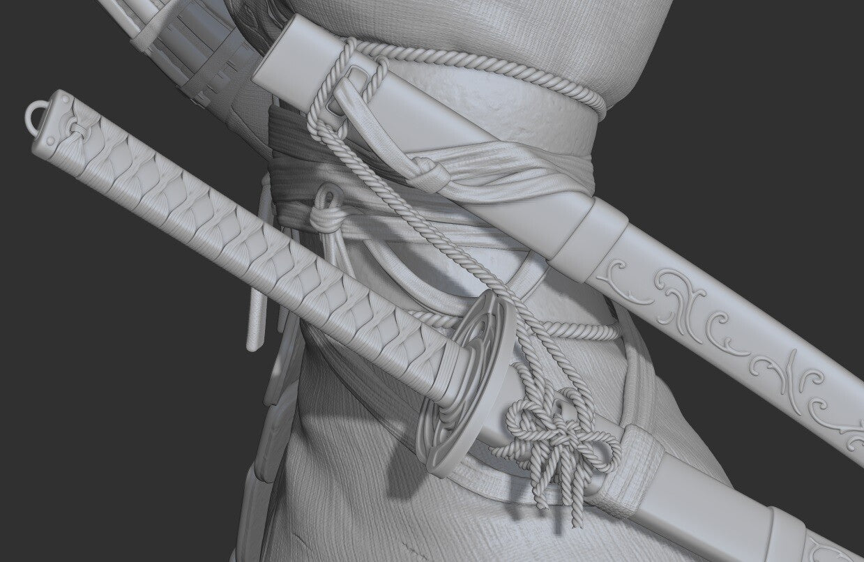 1771 Samurai Girl - STL 3D Print Files