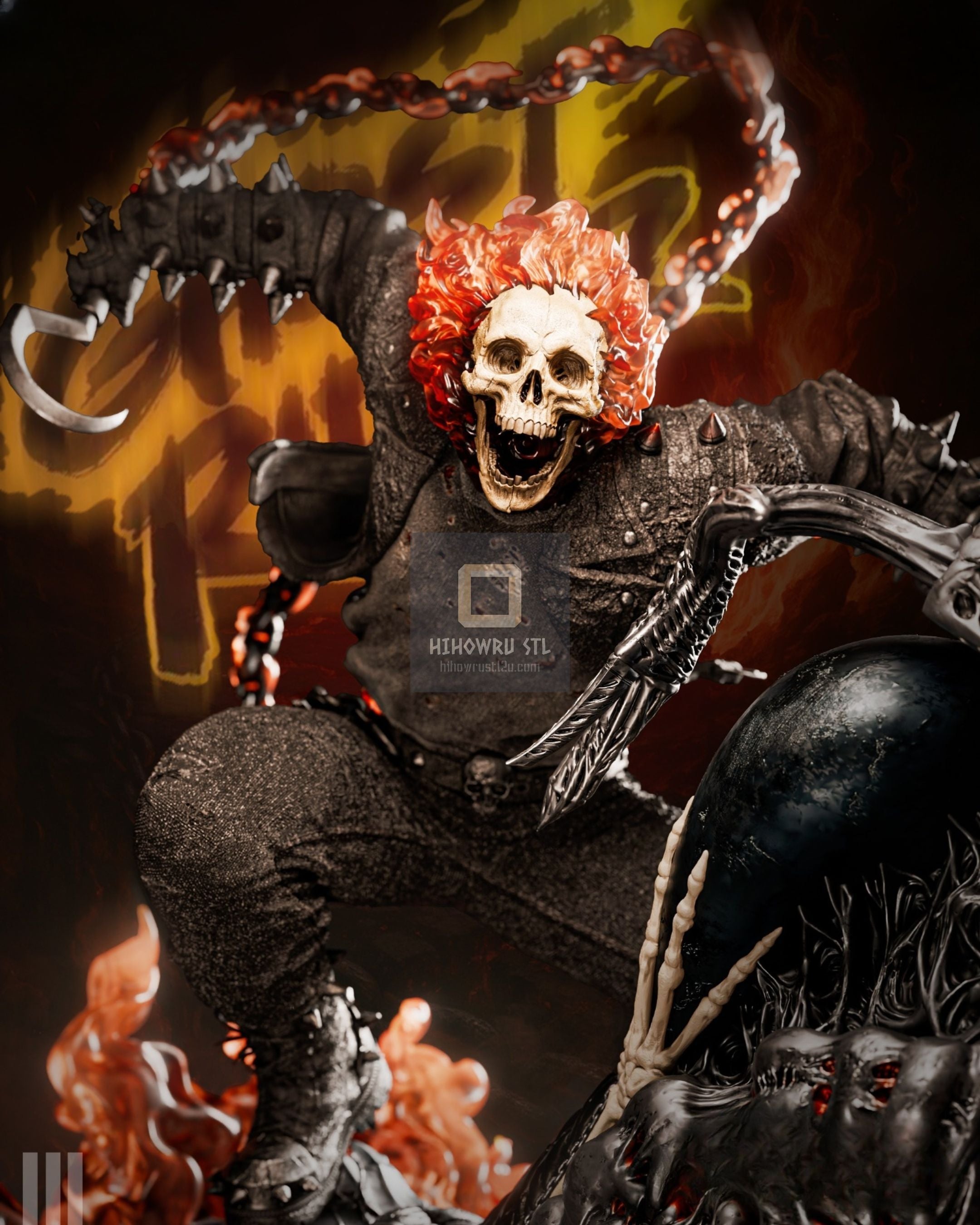 3d Files Deadpool Ghost Rider 4282 Ghost Rider - Marvel Comics - STL 3D Print Files – My Stl