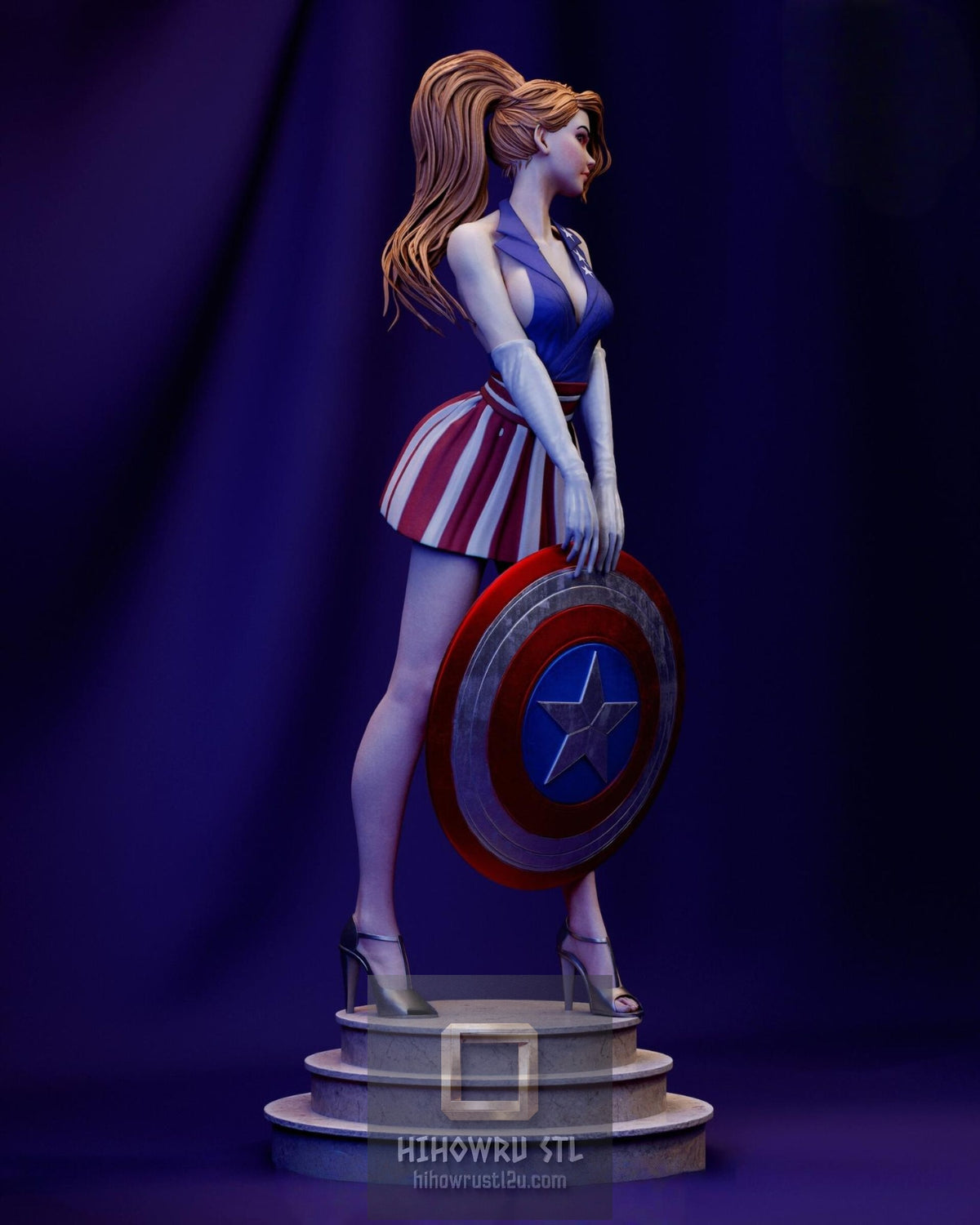 5612 Lady Captain America - STL 3D Print Files