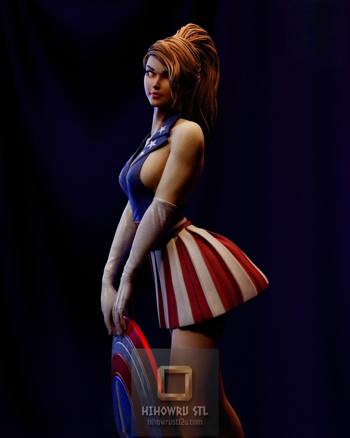 5612 Lady Captain America - STL 3D Print Files