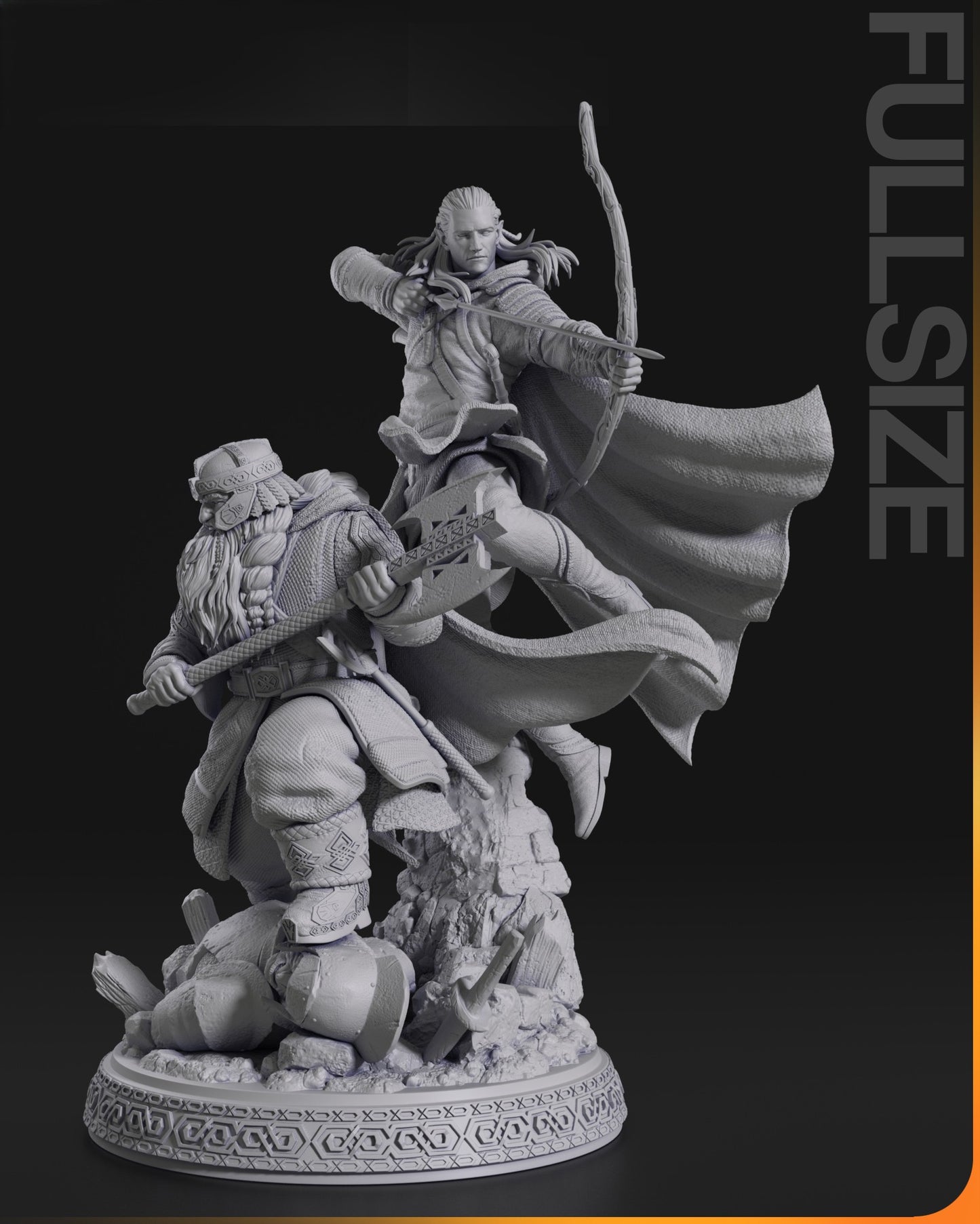 2177 Gimli and Legolas - Lord of the Rings - STL 3D Print Files