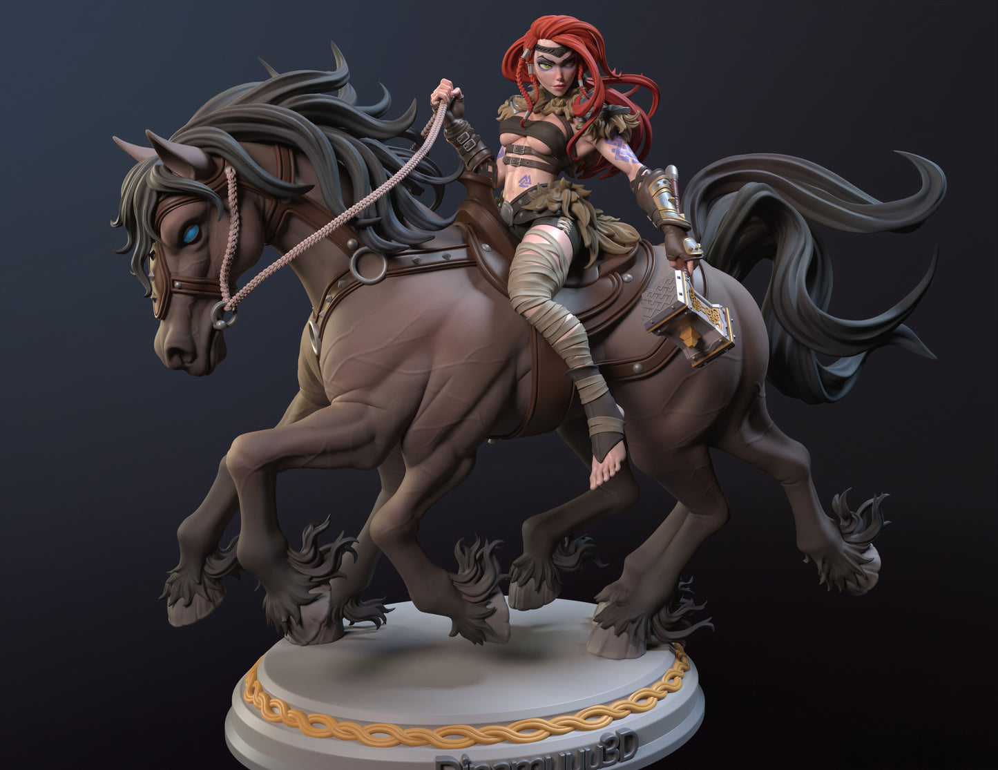 1770 Viking Ygritte NSFW - Rider of Sleipnir - STL 3D Print Files