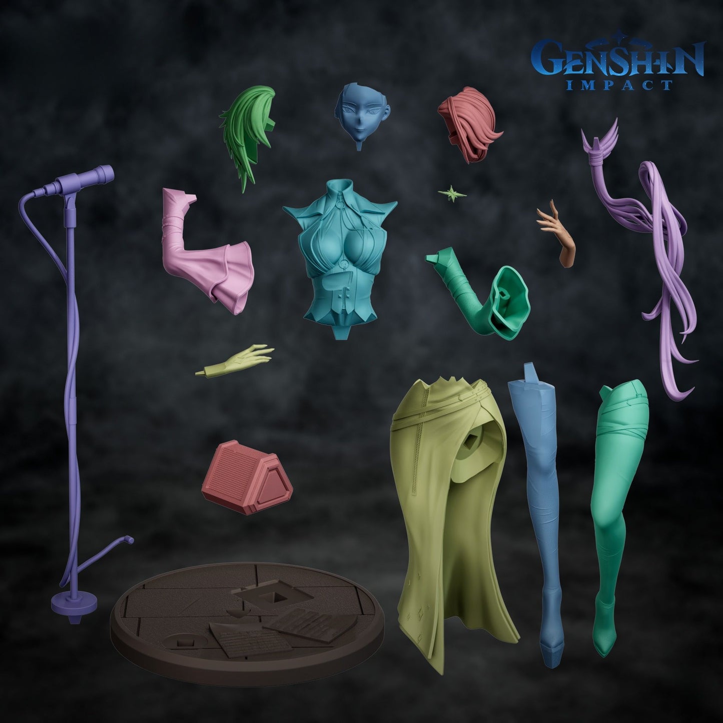 3914 Arlecchino - Genshin Impact - STL 3D Print Files