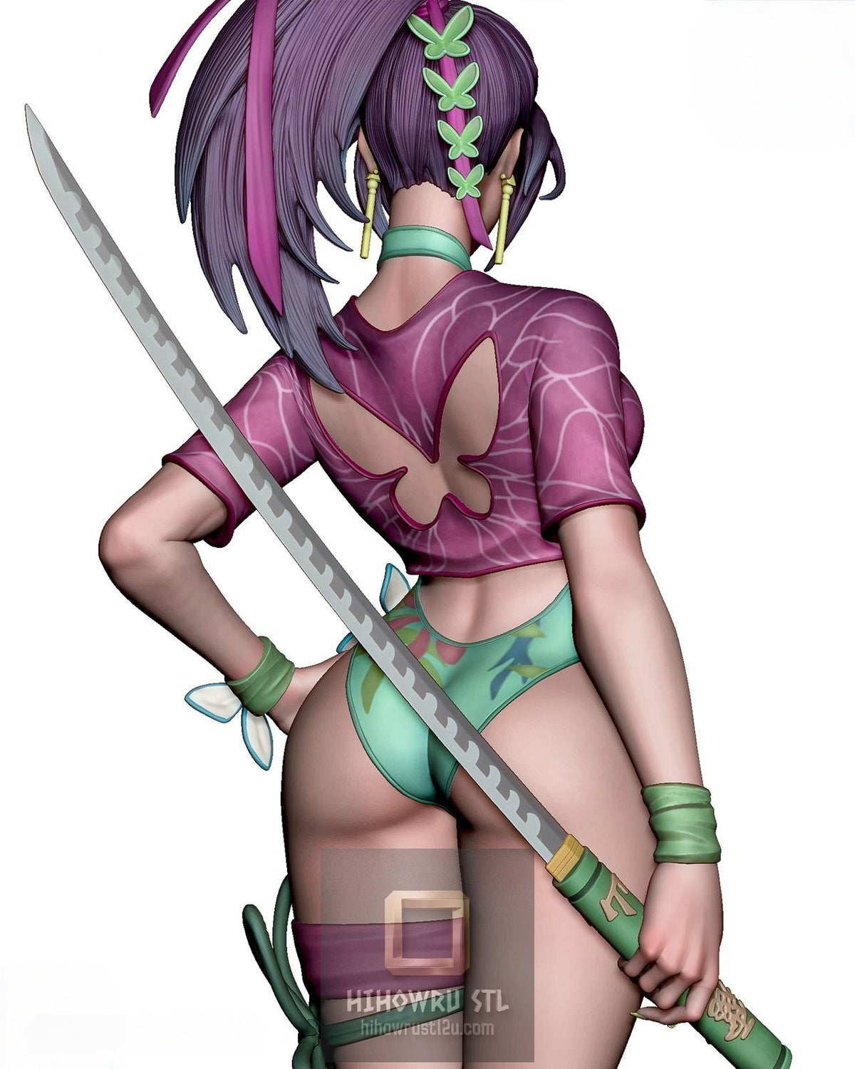 5533 Psylocke Breezy Butterfly NSFW - Marvel Rivals - STL 3D Print Files