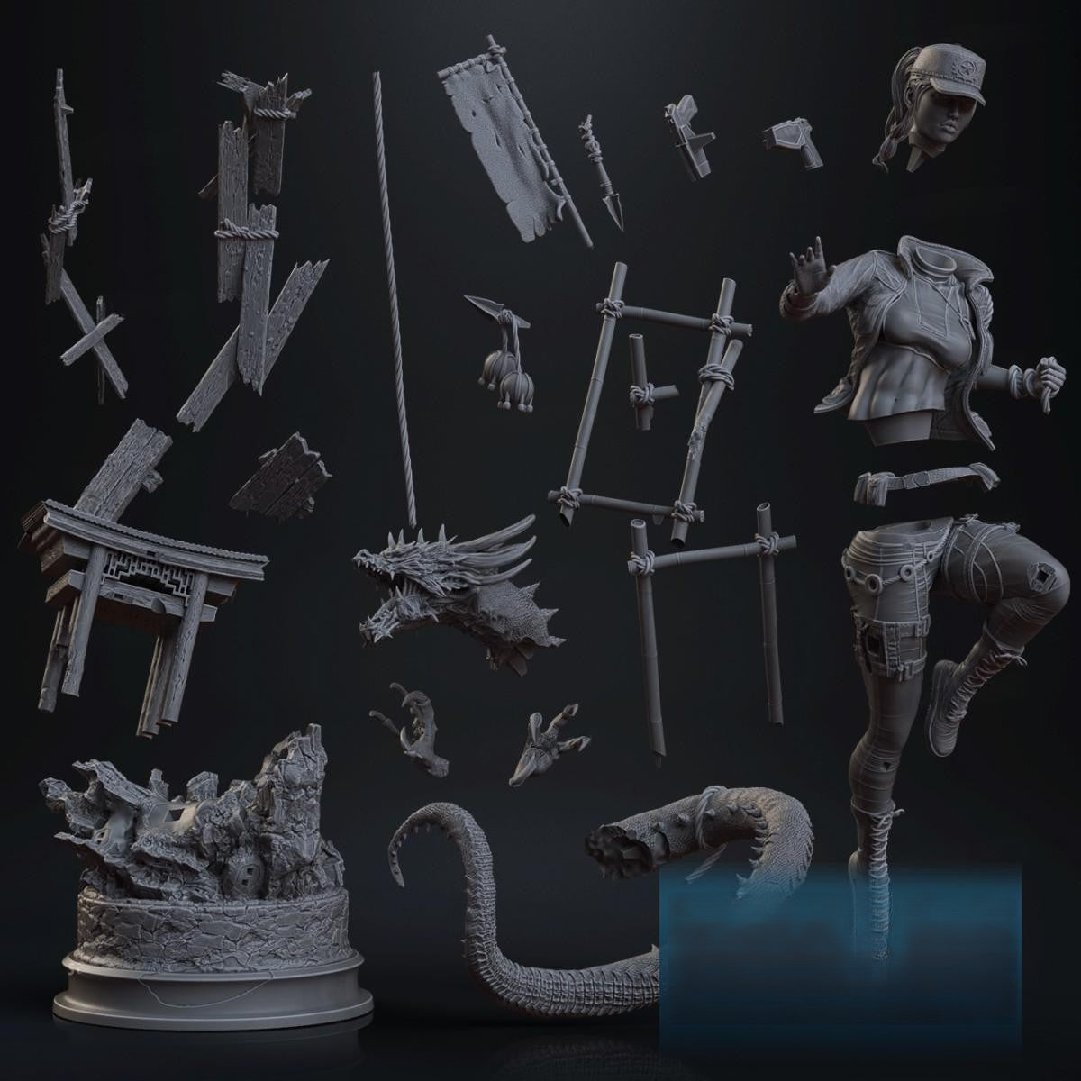 Sonya Blade - Mortal Kombat - STL 3D Print Files