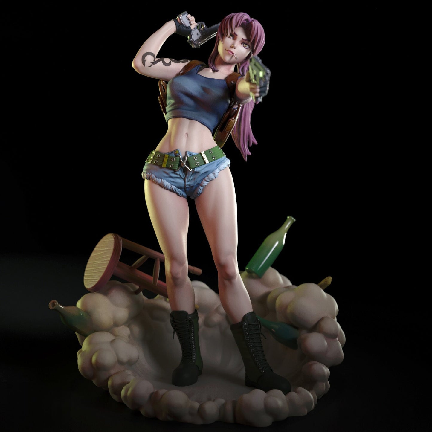 1755  Revy NSFW - Black Lagoon - STL 3D Print Files