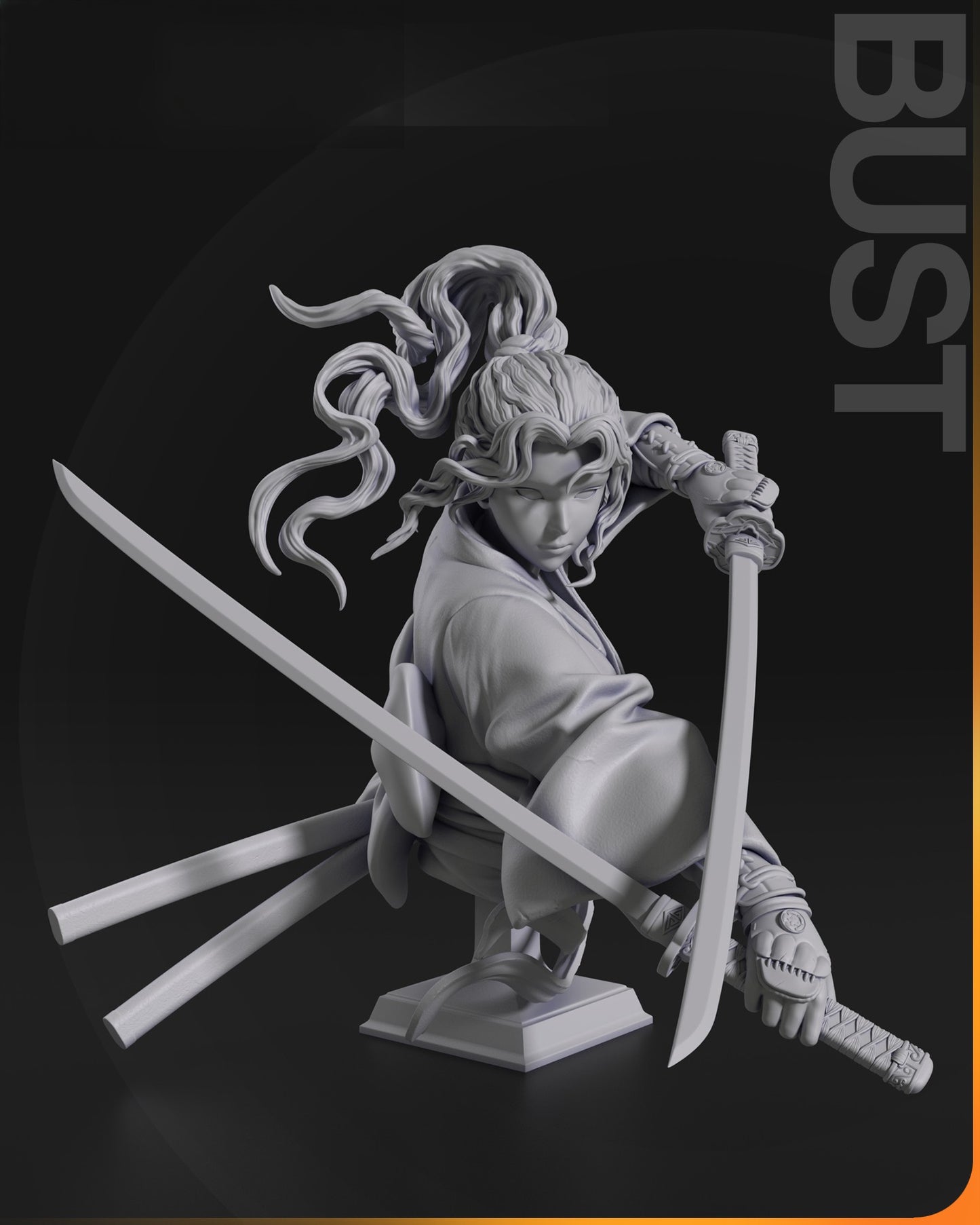 2139 Neko Warrior - STL 3D Print Files