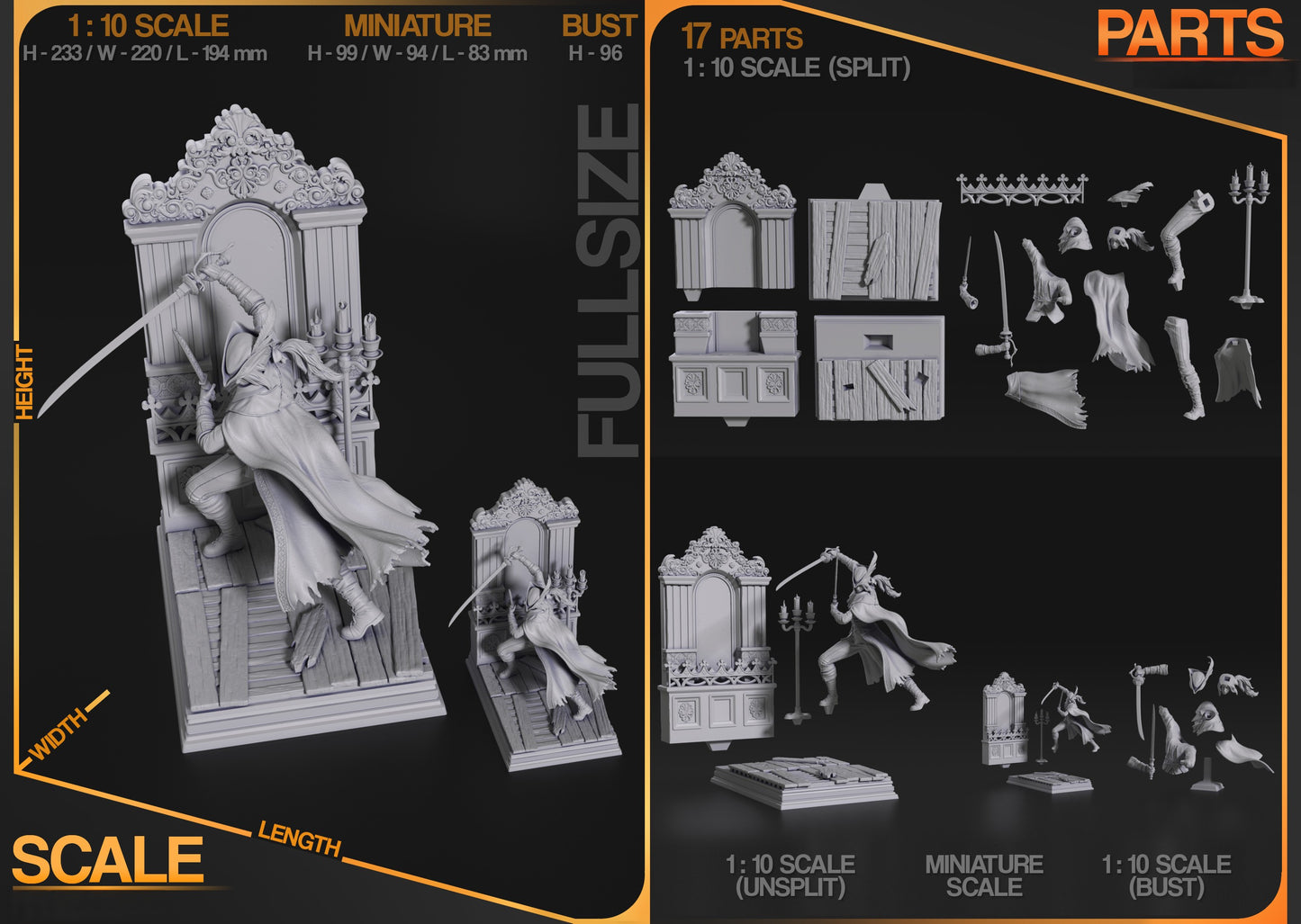 1979 Lady Maria - Bloodborne - STL 3D Print Files