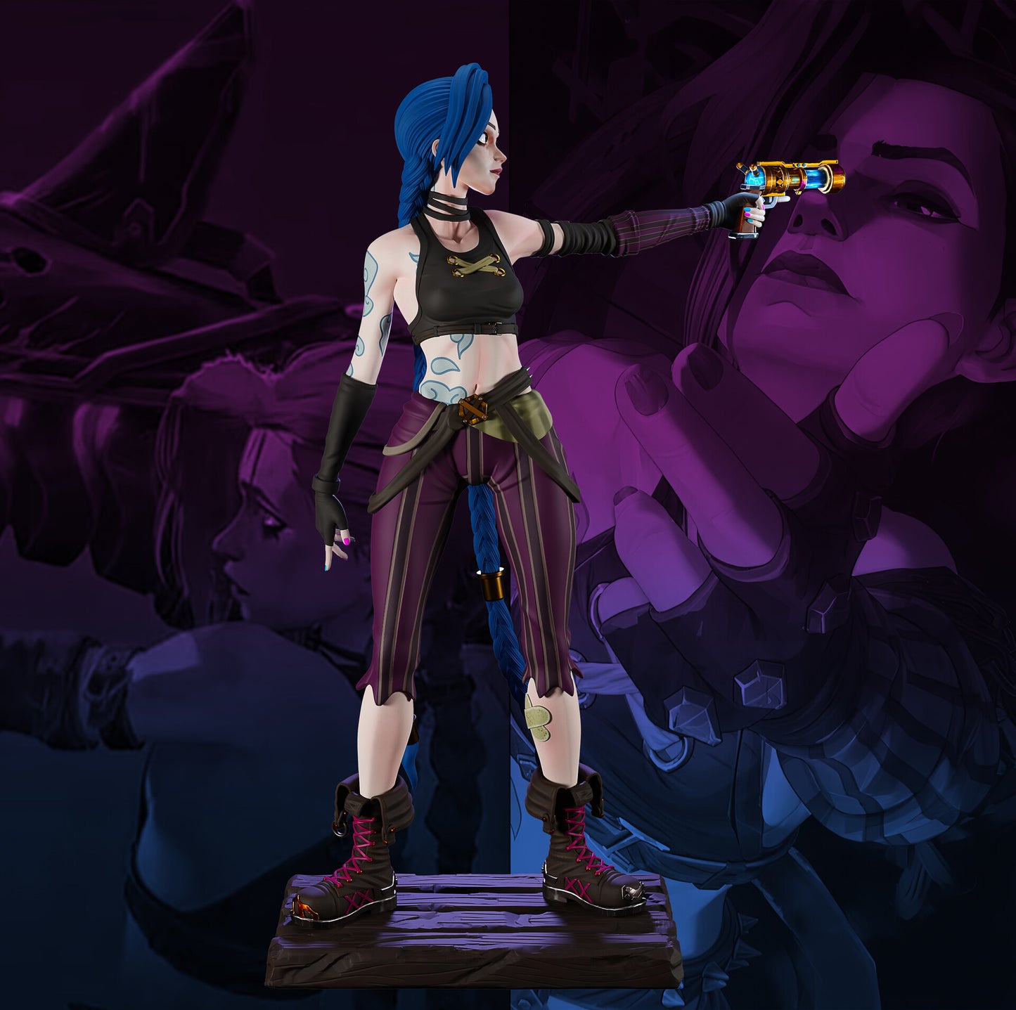 1730 Jinx/Arcane - League of Legends - STL 3D Print Files