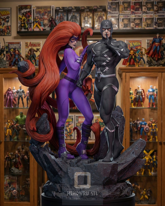 4531 Black Bolt and Medusa - Marvel Comics - STL 3D Print Files