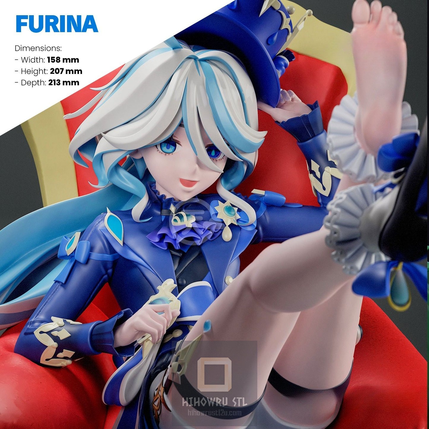 4856 Furina de Fontaine - Genshin Impact - STL 3D Print Files