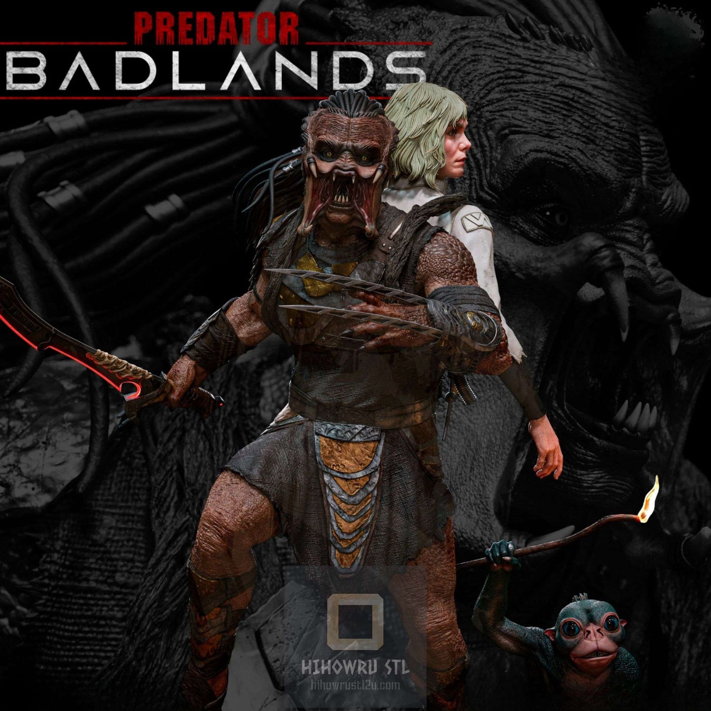 4483 Predator: Badlands Diorama - STL 3D Print Files