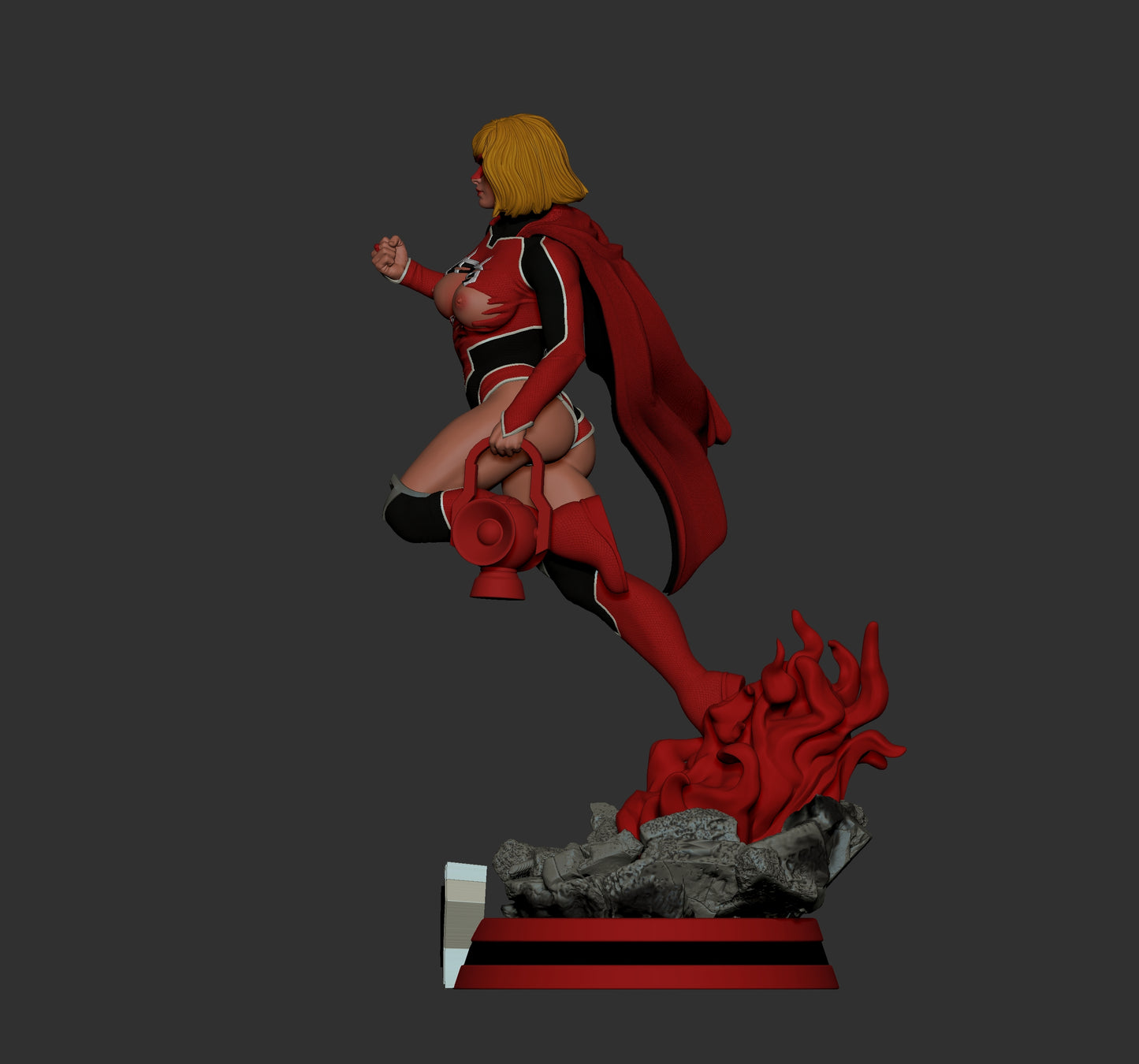 3983 Supergirl Kara Zor-El NSFW - Red Lantern - STL 3D Print Files